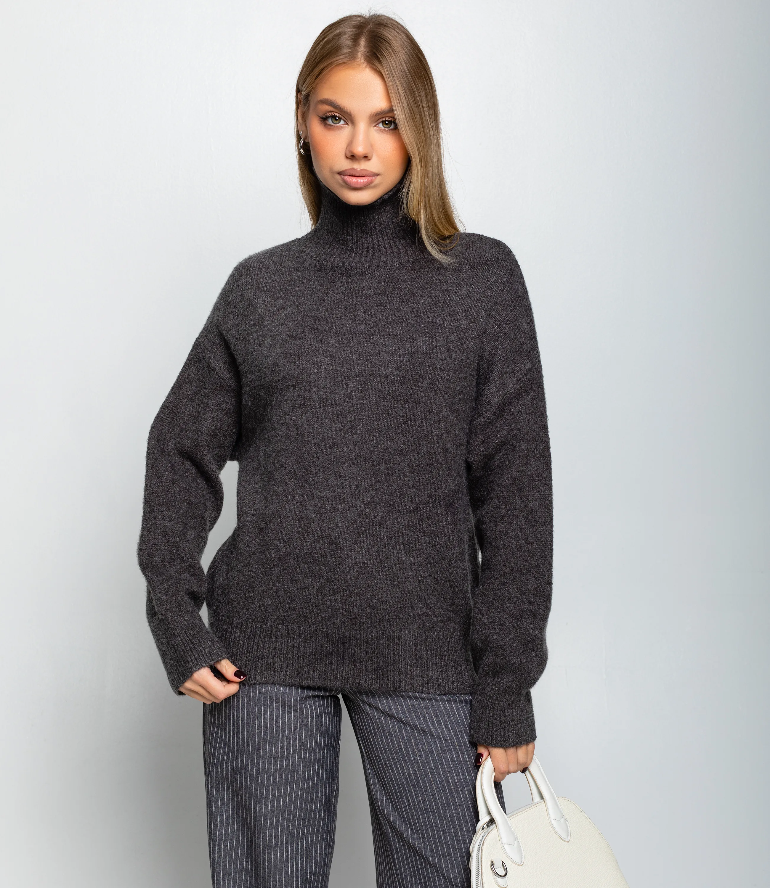 Свитер #КТ2587 (1), тёмно-серый - фото 1