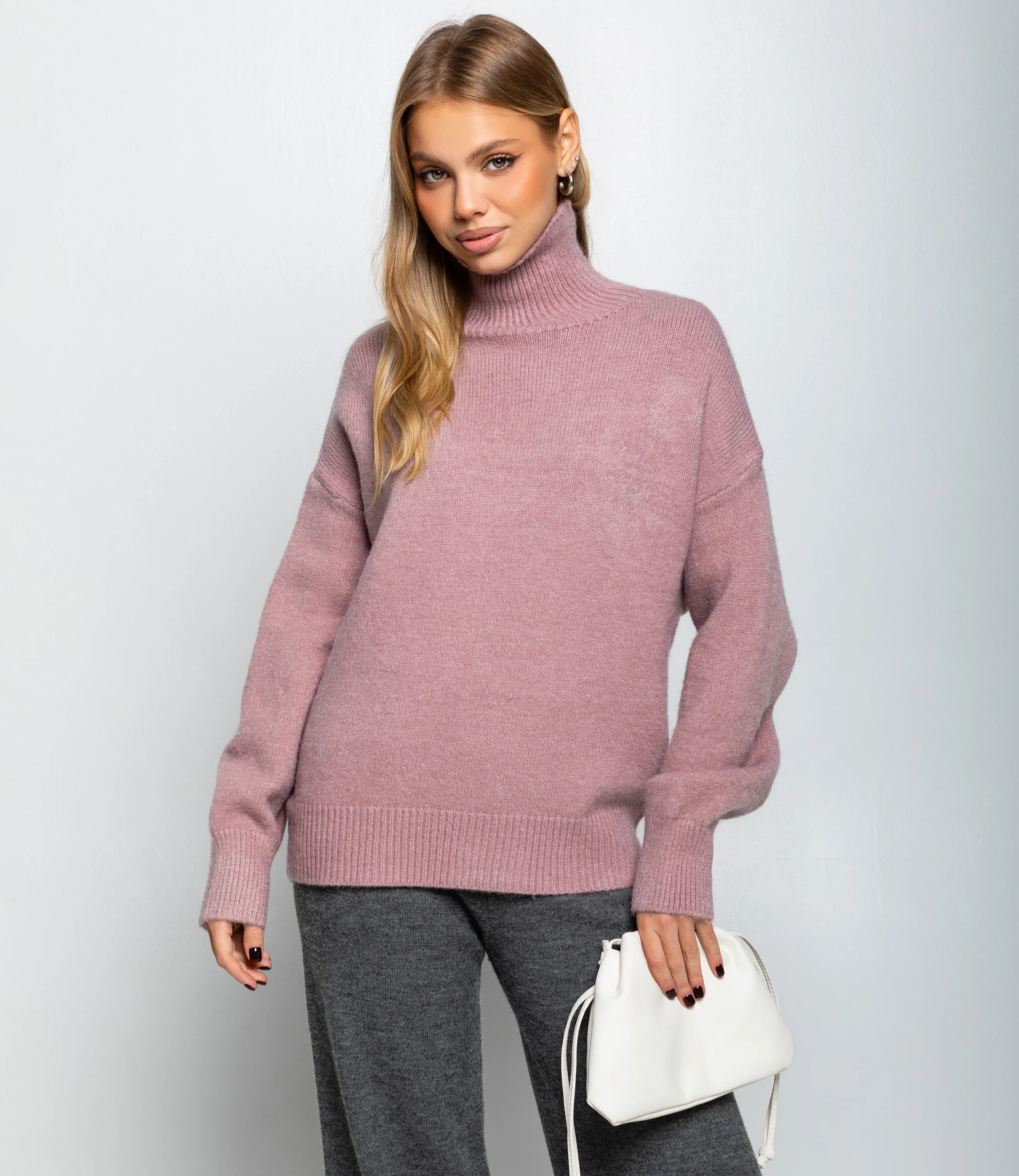 Свитер #КТ2587 (1), пыльная роза - фото 1