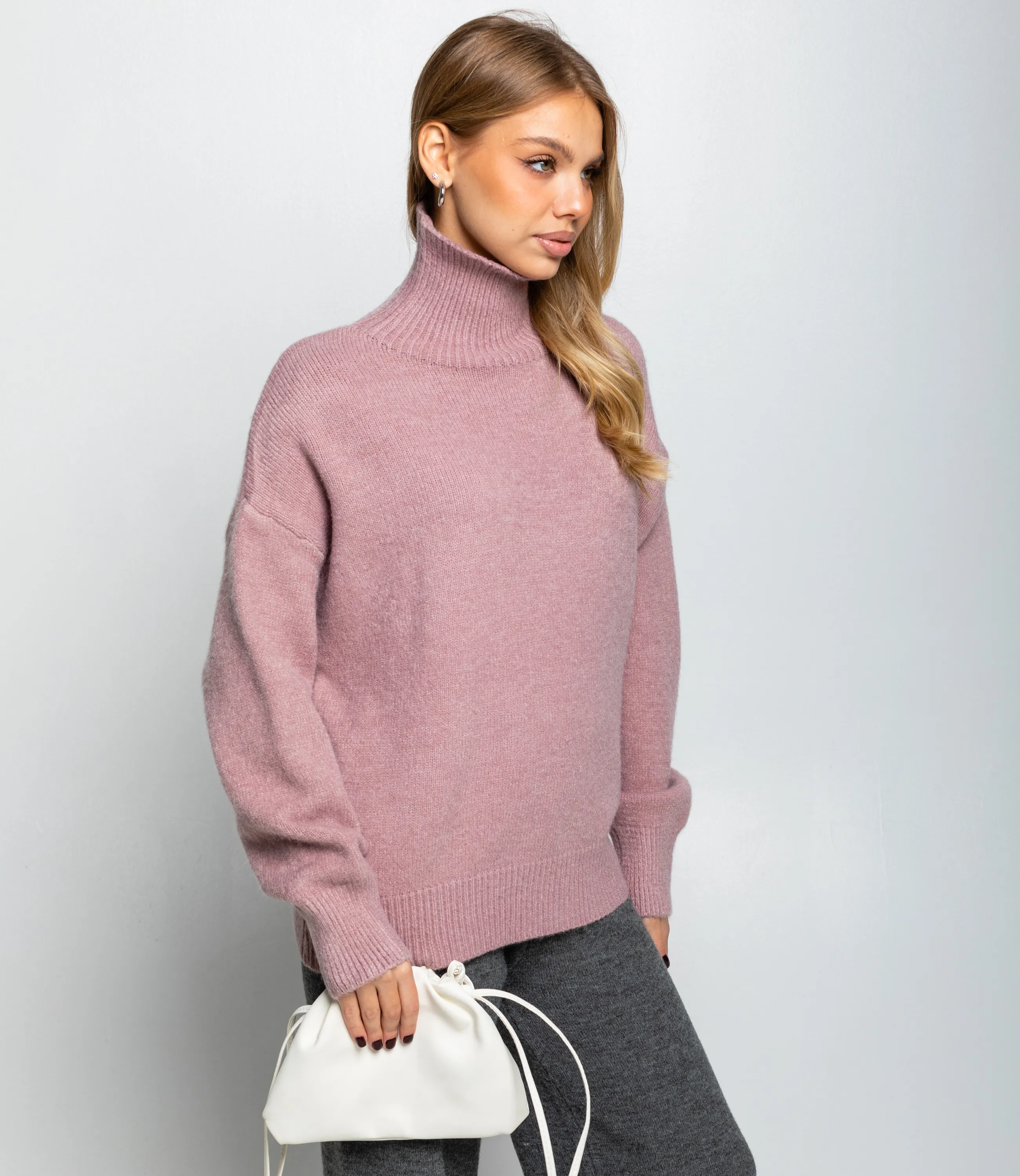 Свитер #КТ2587 (1), пыльная роза - фото 2