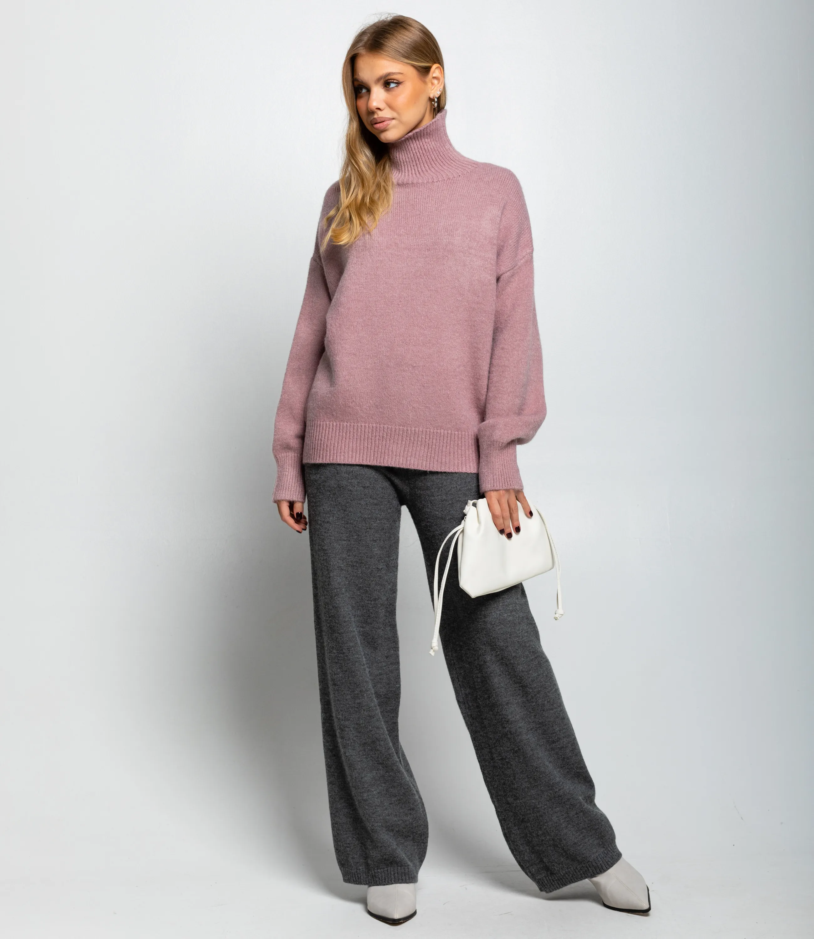 Свитер #КТ2587 (1), пыльная роза - фото 4