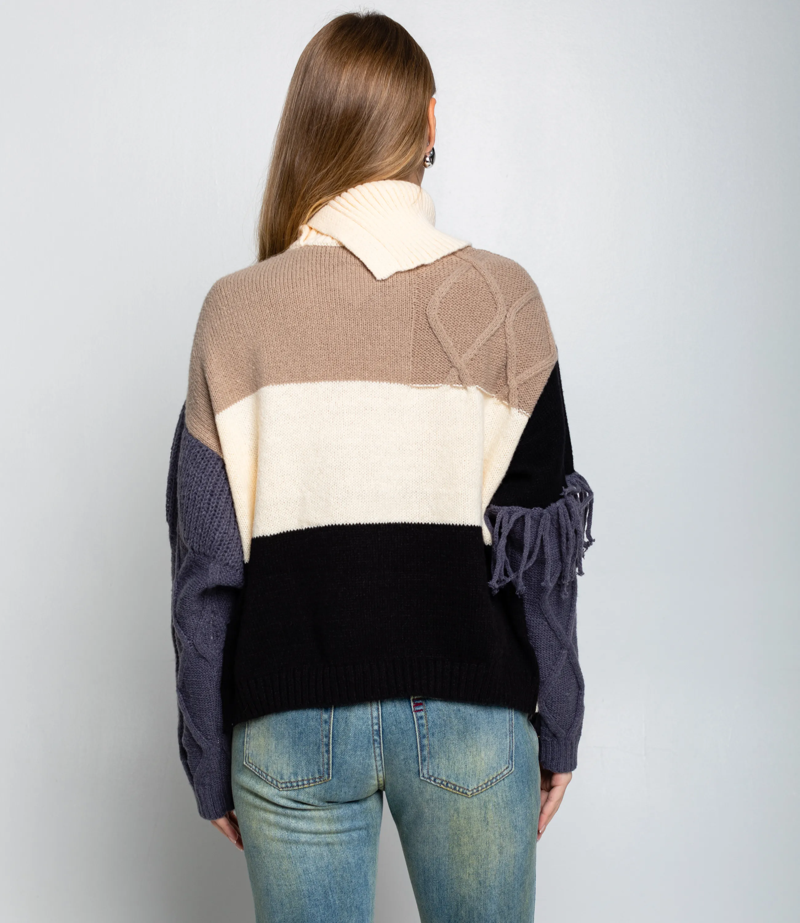 Свитер #КТ2476, кремовый - фото 3