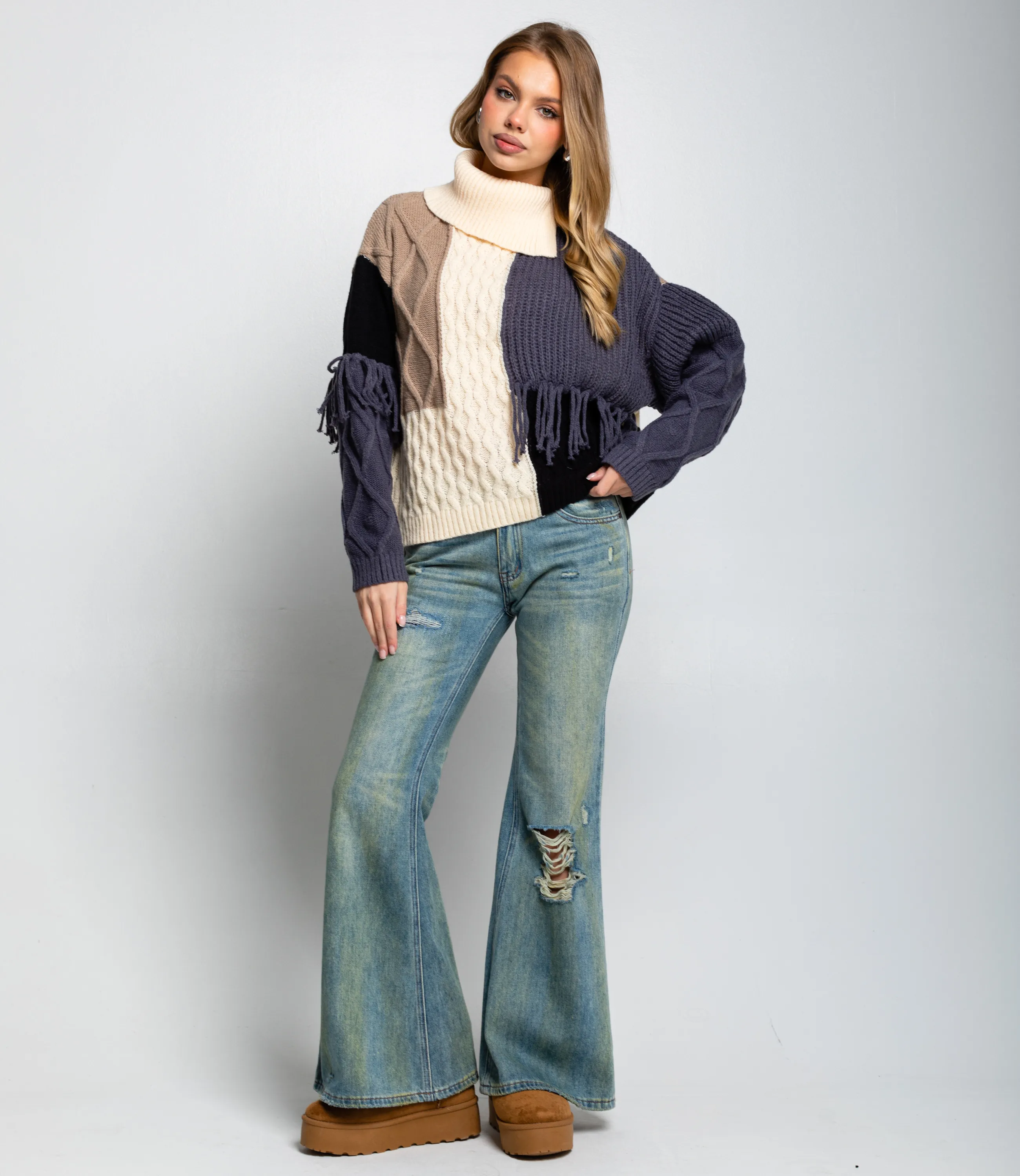 Свитер #КТ2476, кремовый - фото 4