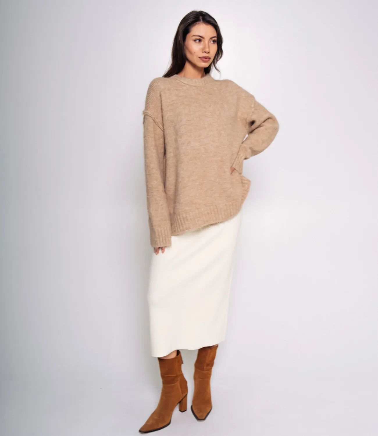 Джемпер #КТ71982, бежевый - фото 4