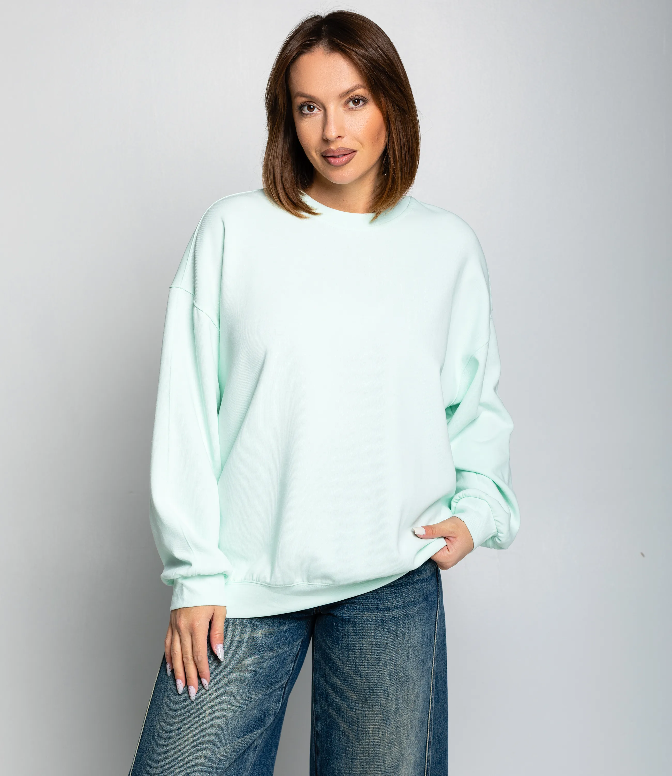 Свитшот #КТ329 (3), мята - фото 1