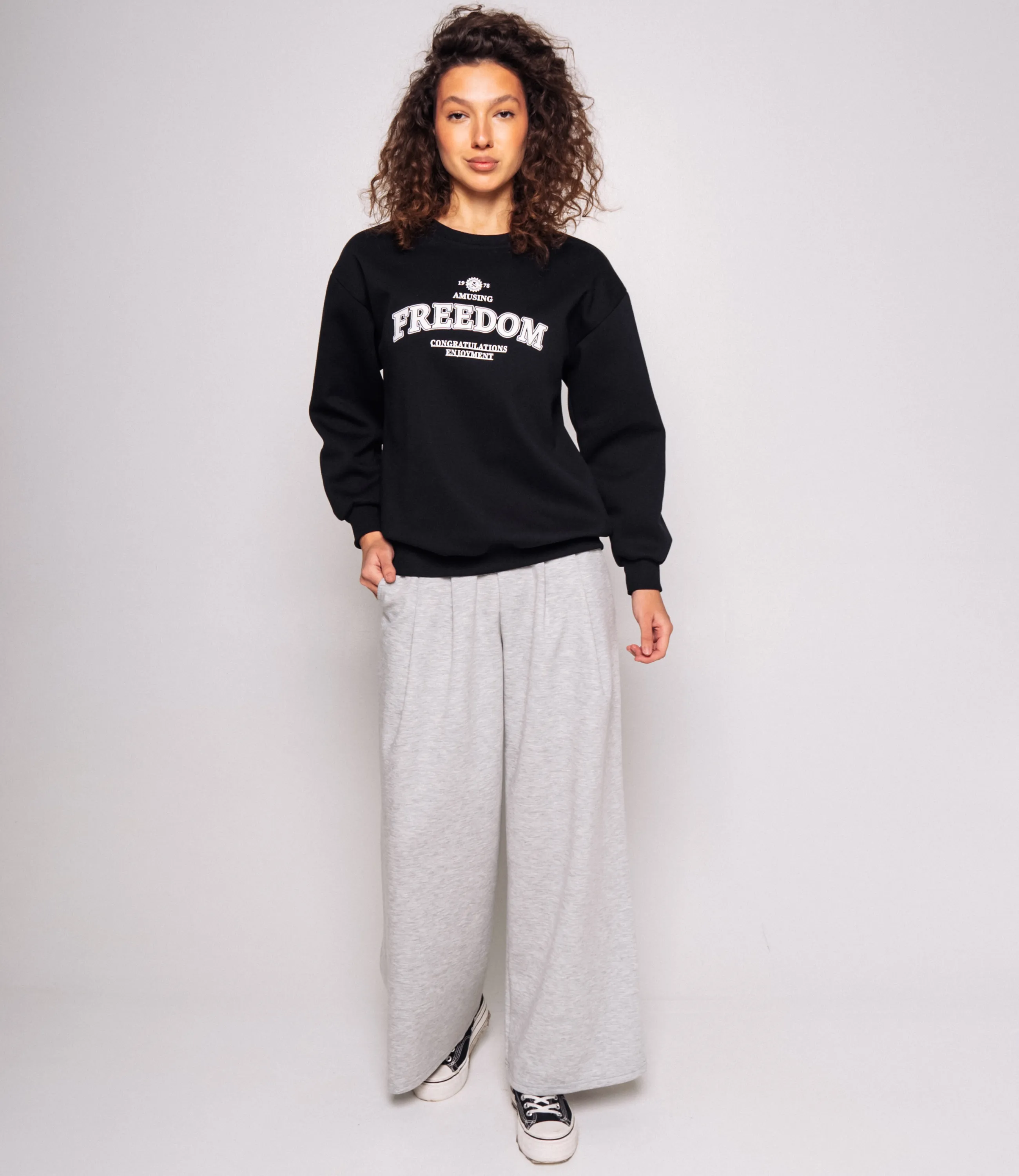 Свитшот #КТ9209 (1), чёрный - фото 4