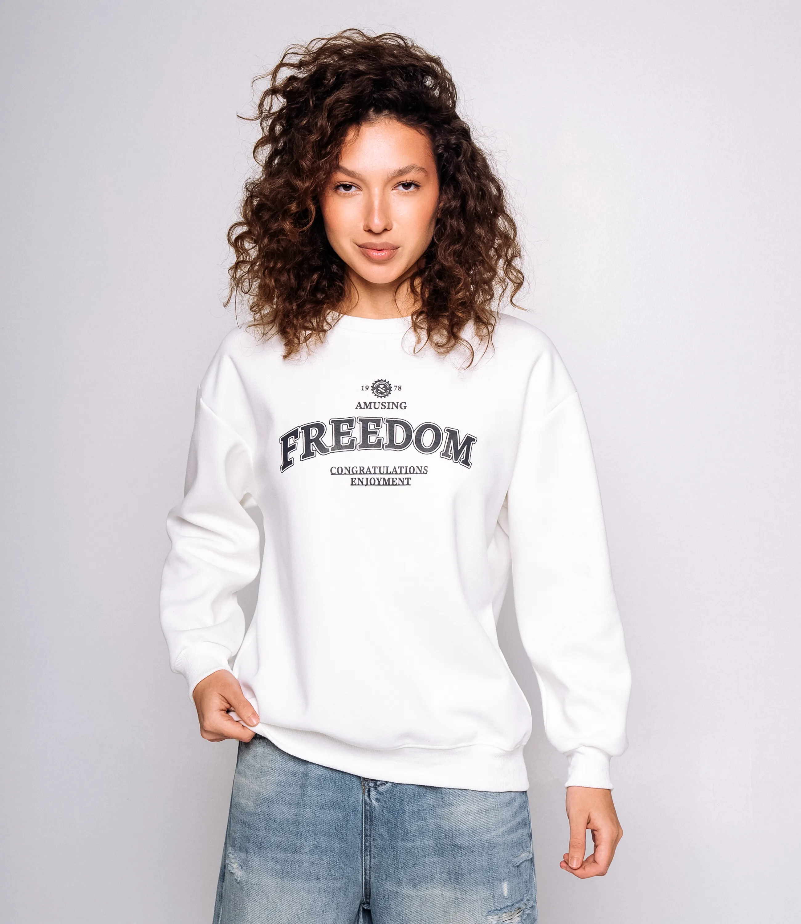 Свитшот #КТ9209 (1), белый - фото 1