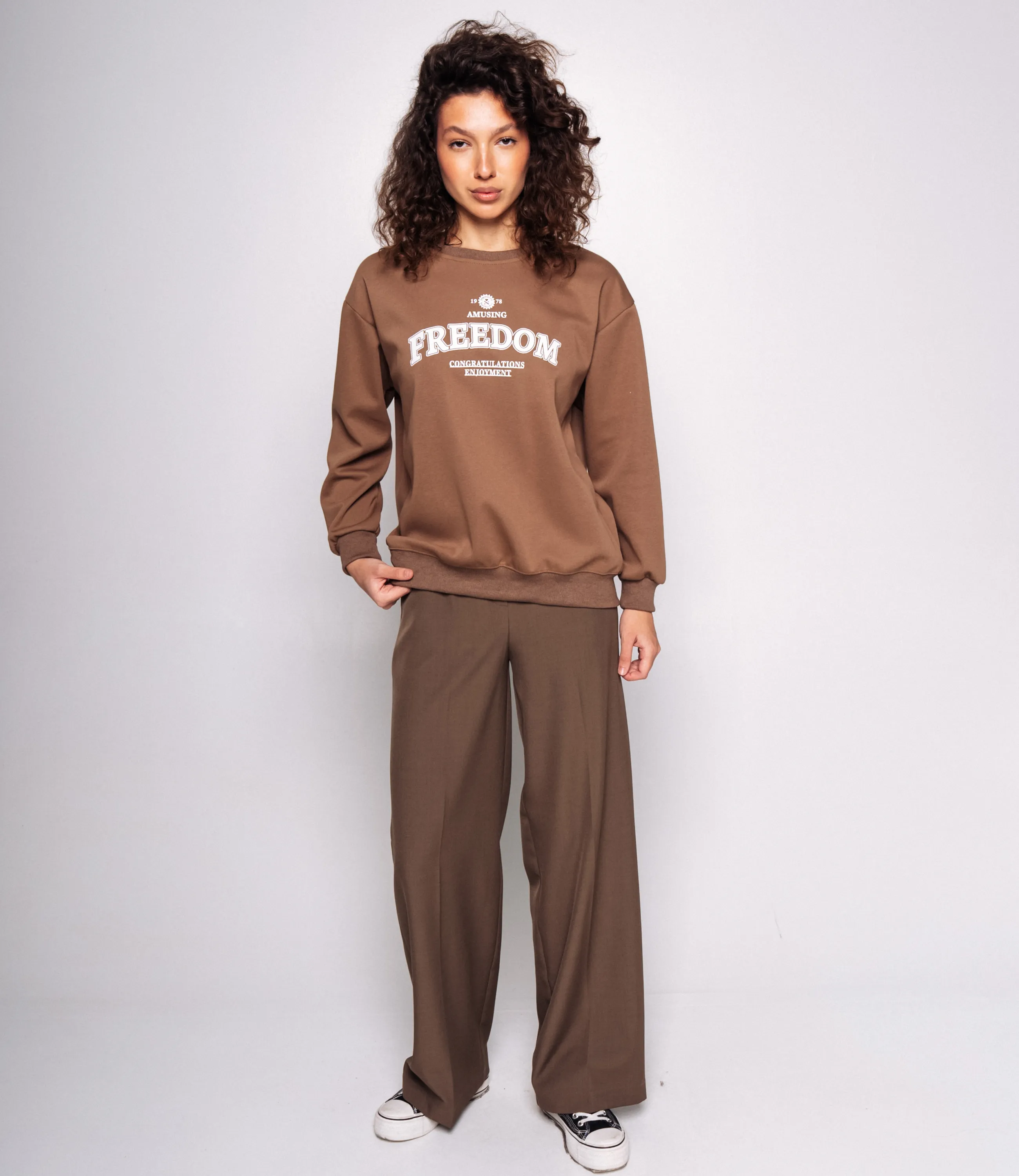 Свитшот #КТ9209 (1), коричневый - фото 4
