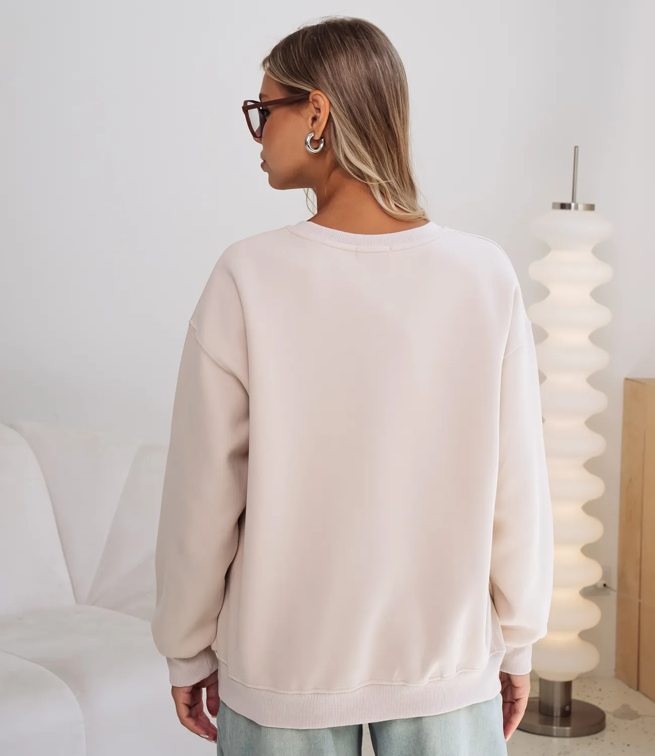 Свитшот #КТF003, бежевый - фото 3