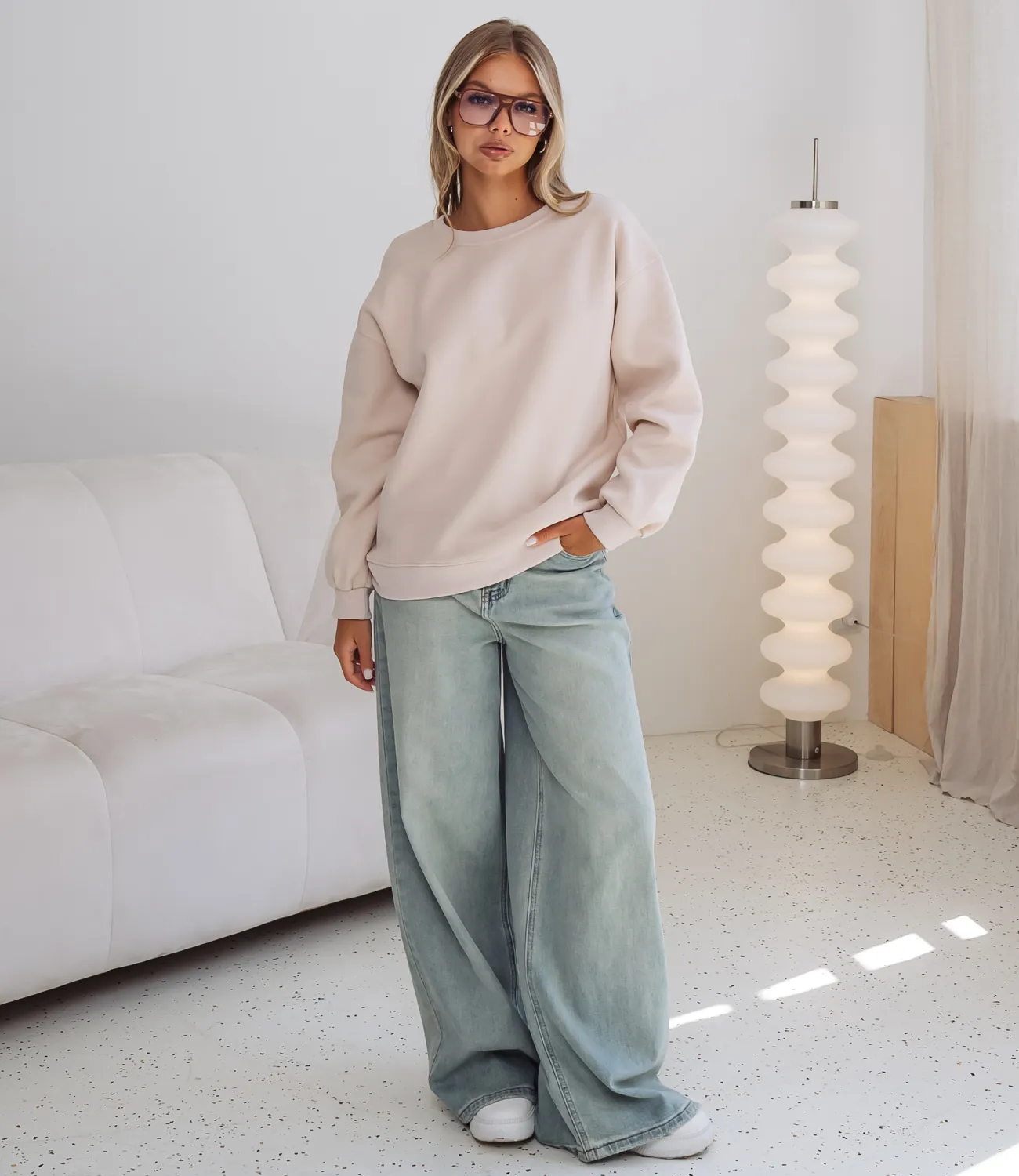 Свитшот #КТF003, бежевый - фото 4