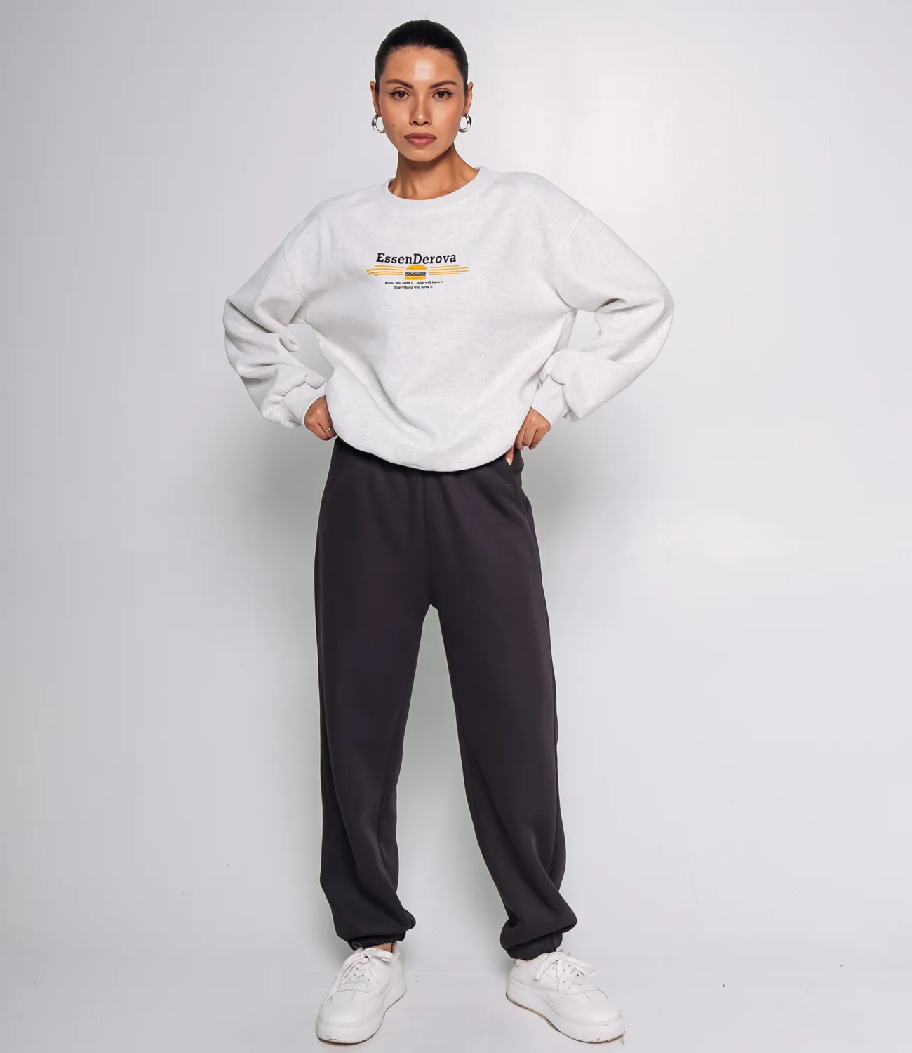 Свитшот #КТ8503 (1), светло-серый меланж - фото 4