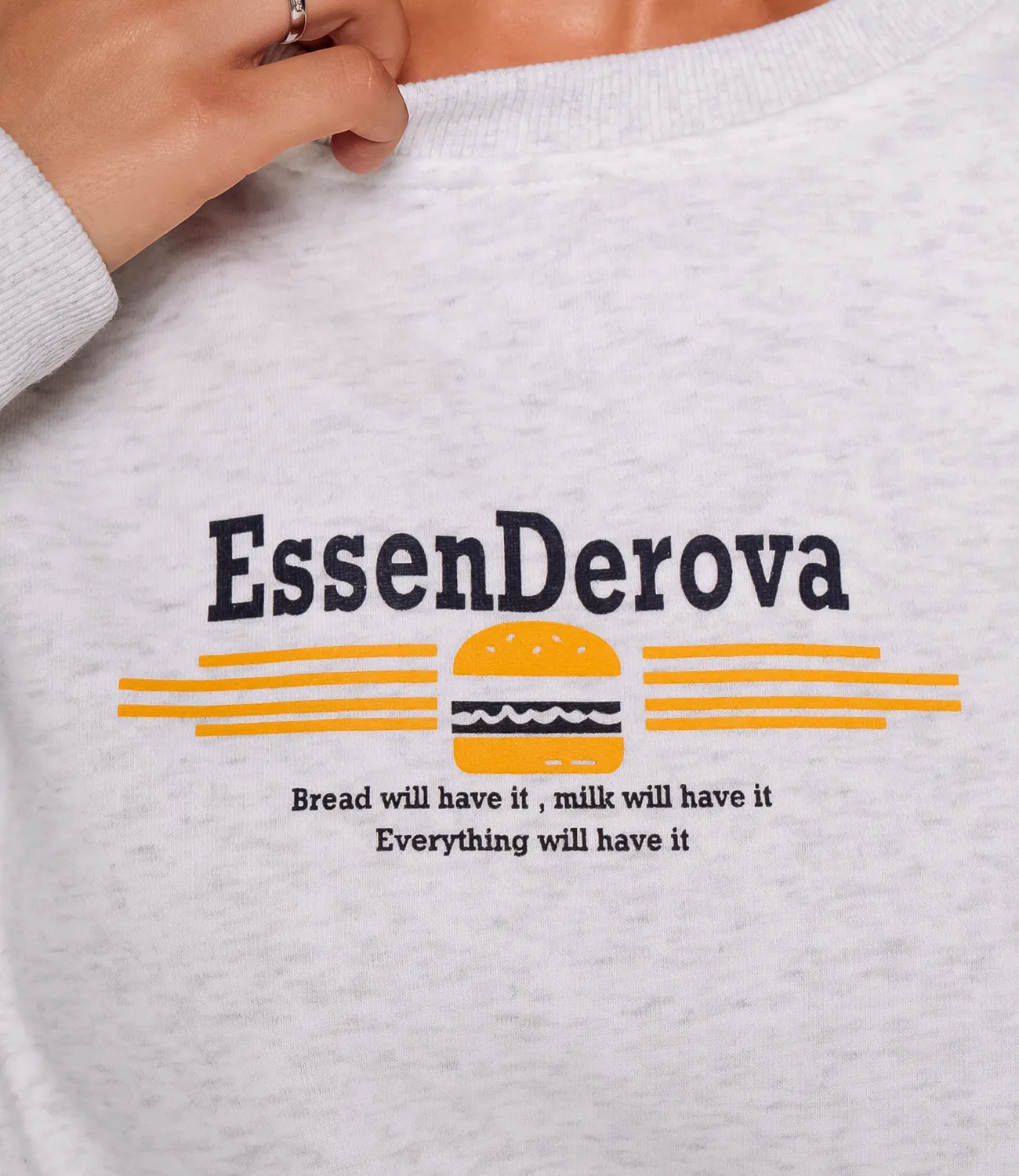 Свитшот #КТ8503 (1), светло-серый меланж - фото 5