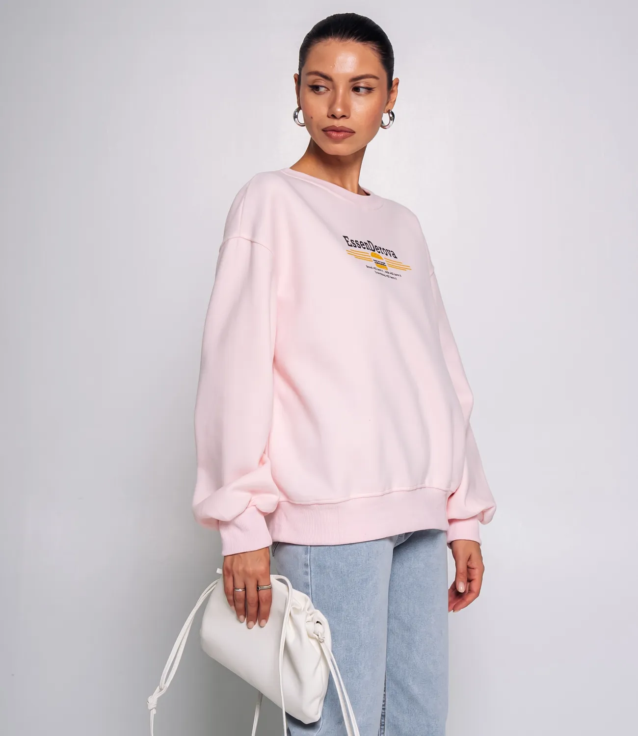 Свитшот #КТ8503 (1), светло-розовый - фото 2