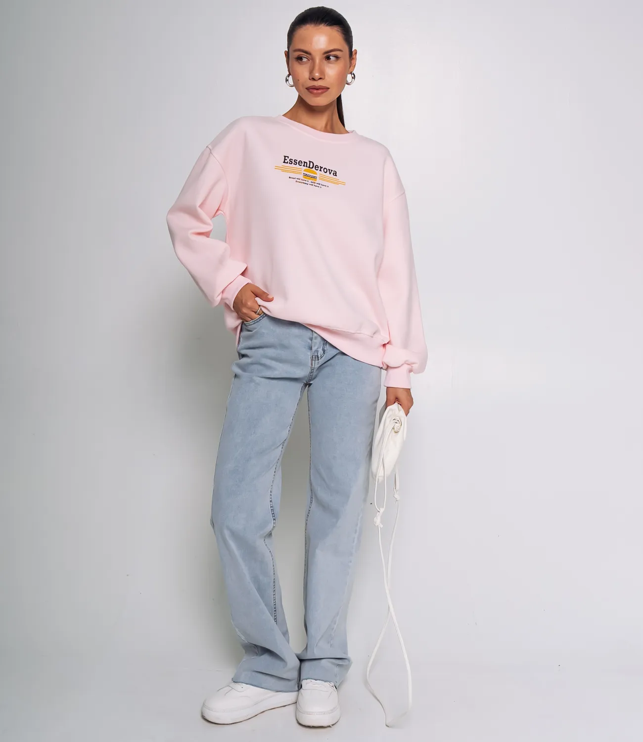 Свитшот #КТ8503 (1), светло-розовый - фото 4