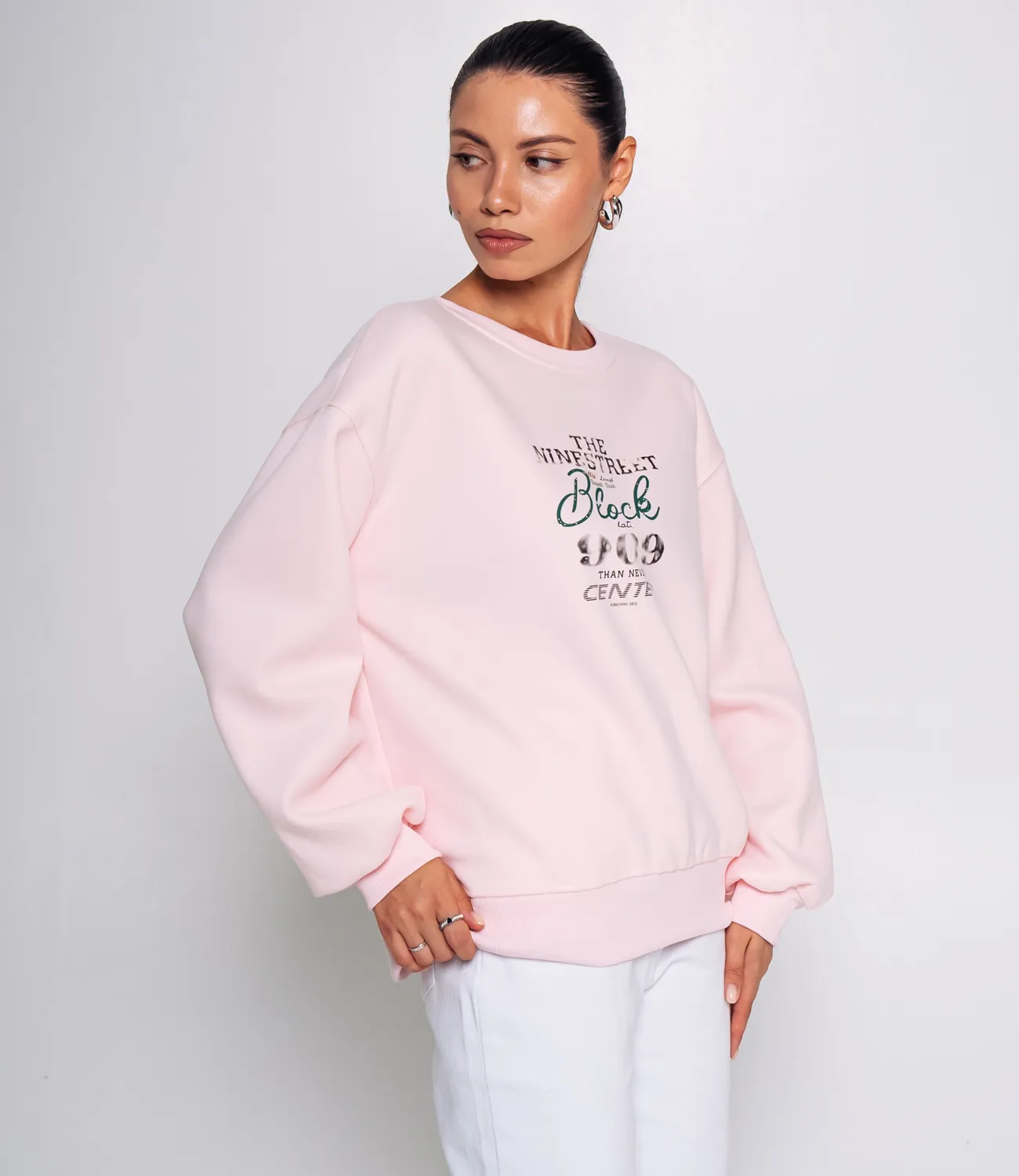 Свитшот #КТ9802 (1), светло-розовый - фото 2