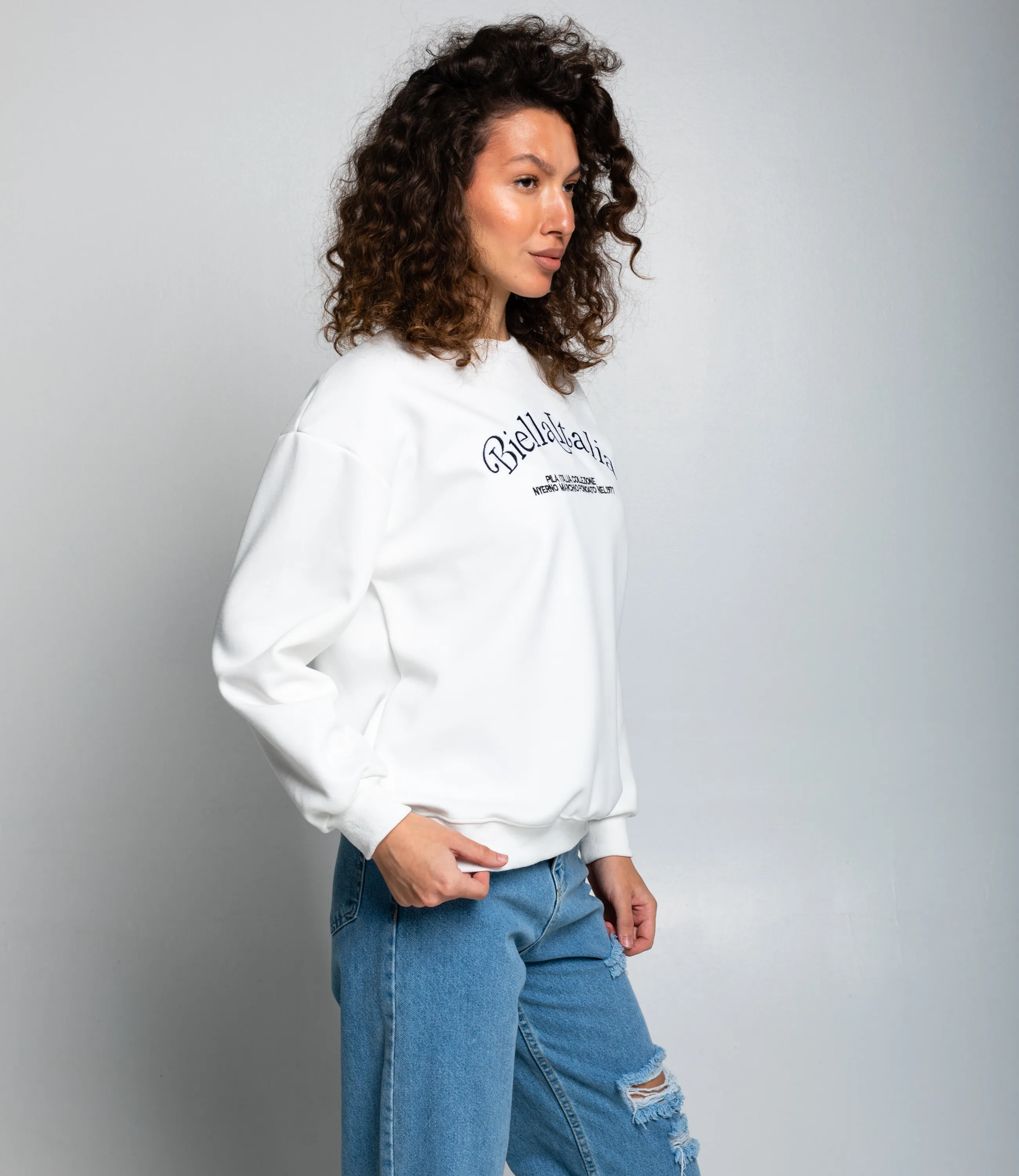 Свитшот #КТ1709, белый  - фото 2