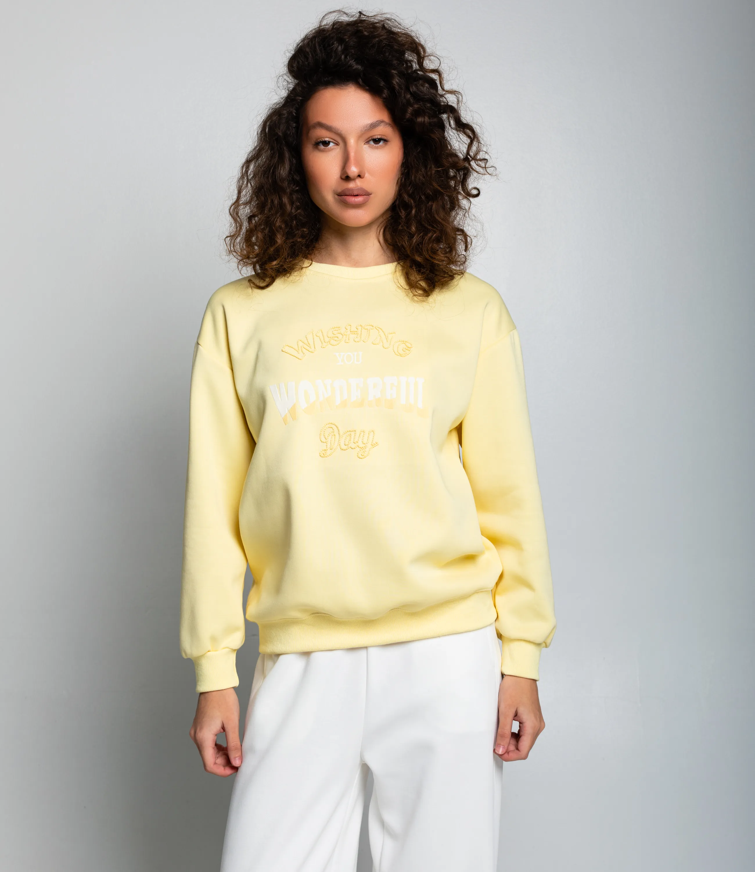 Свитшот #КТ2006 (7), жёлтый  - фото 1