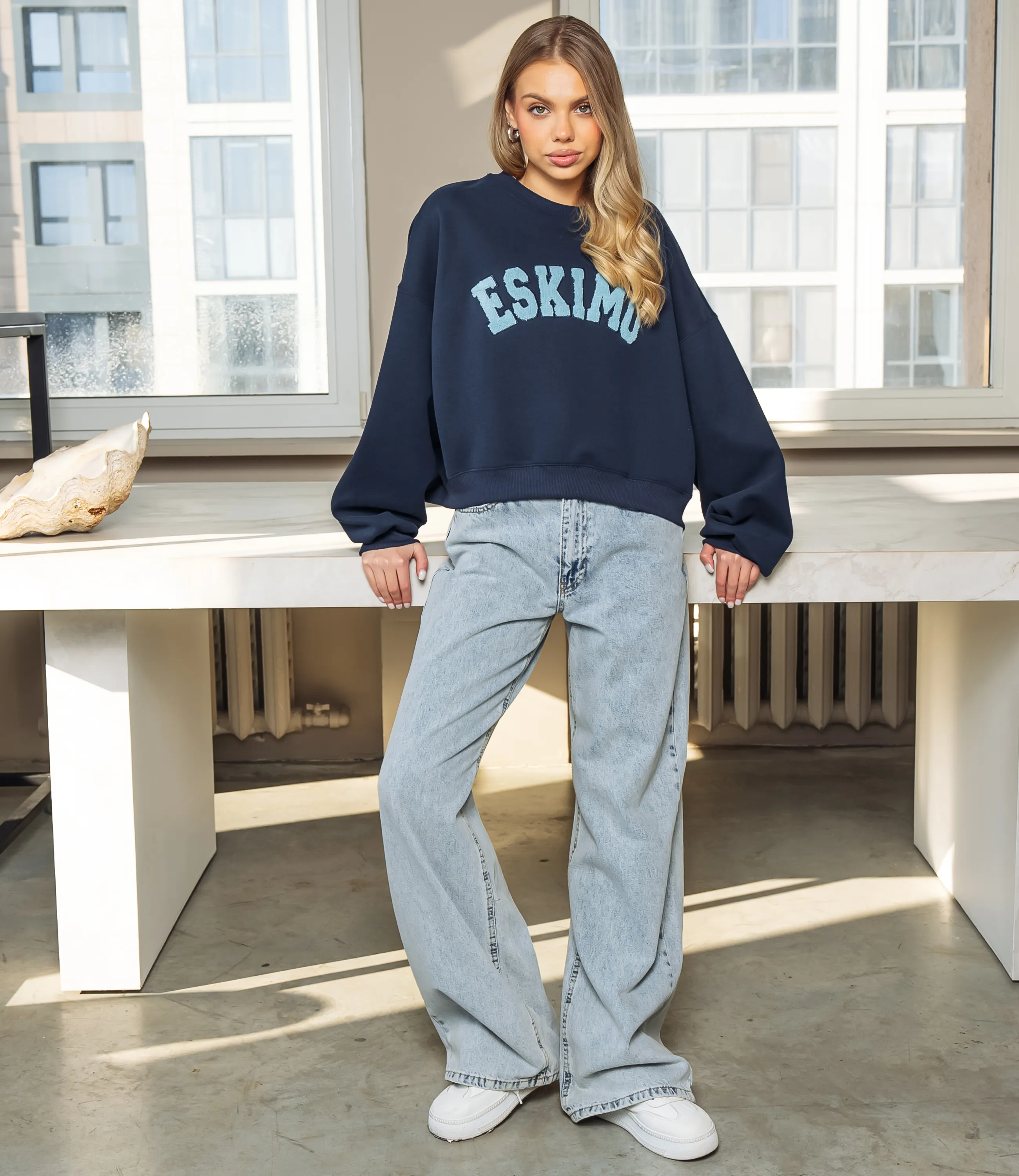 Свитшот #КТ2928, тёмно-синий  - фото 4