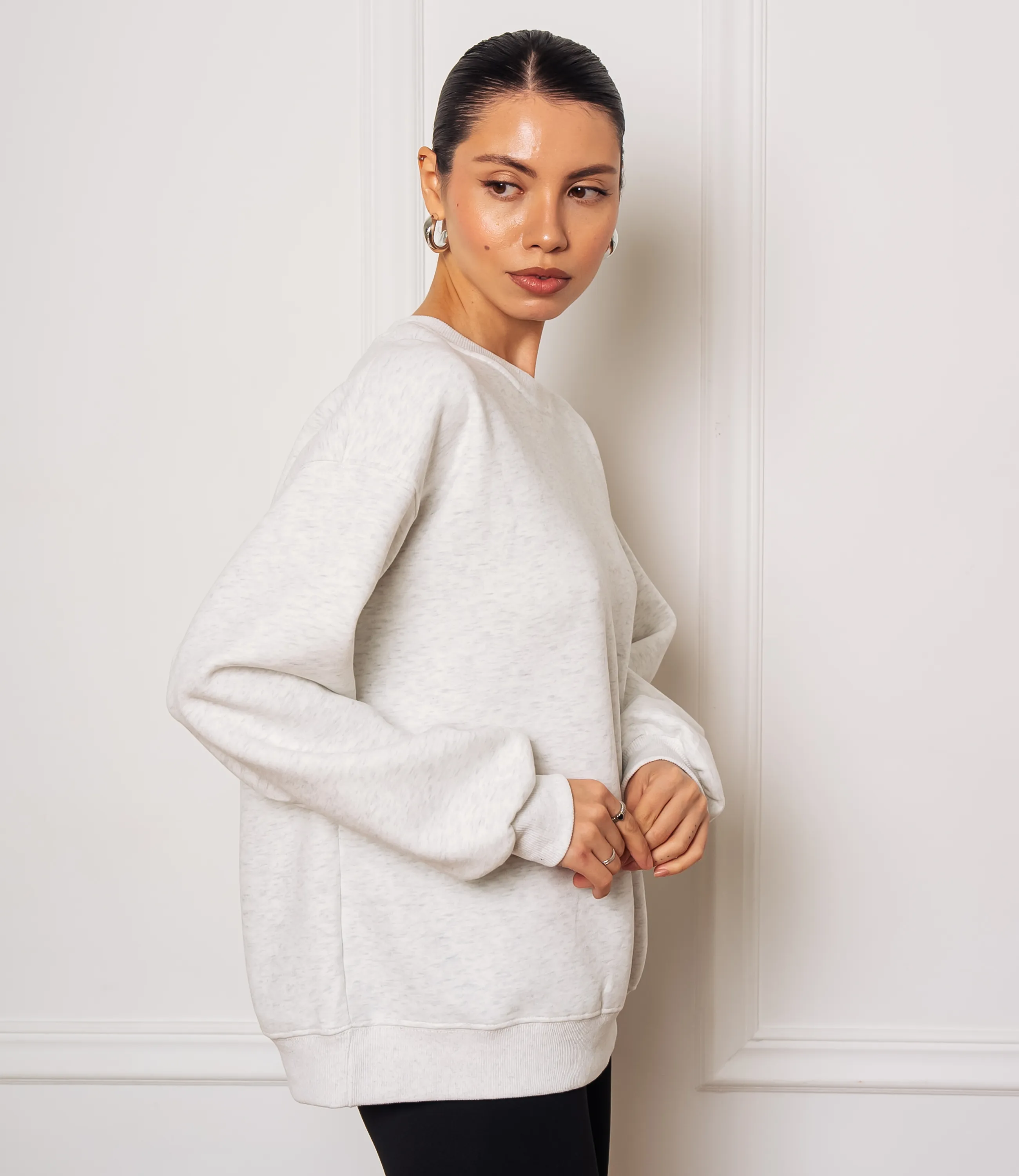 Свитшот #КТF003, светло-серый меланж - фото 2