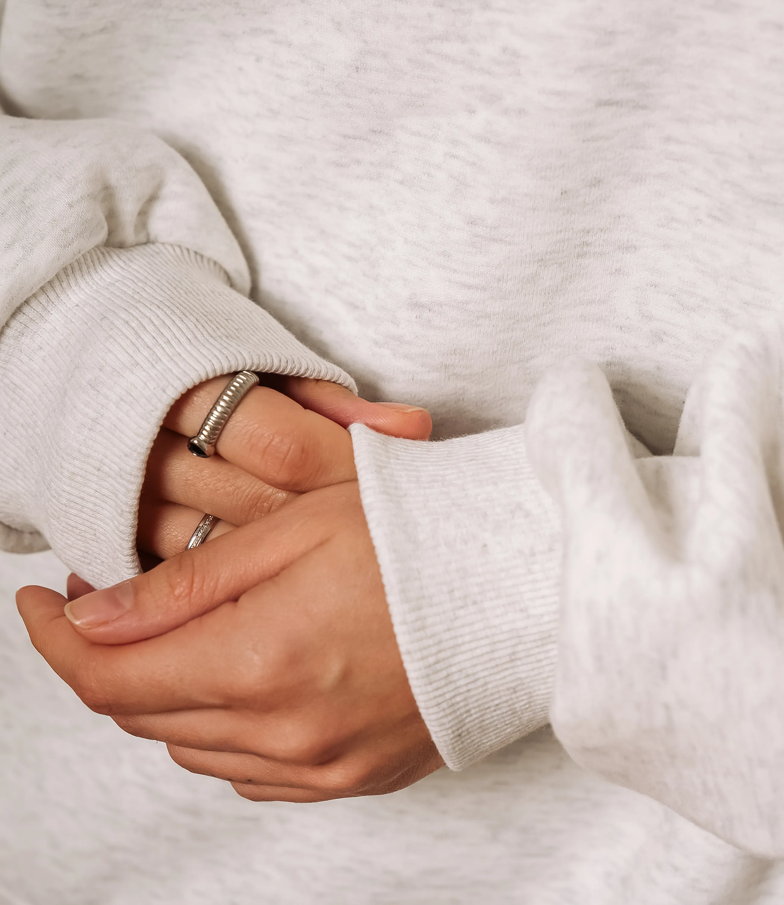 Свитшот #КТF003, светло-серый меланж - фото 5