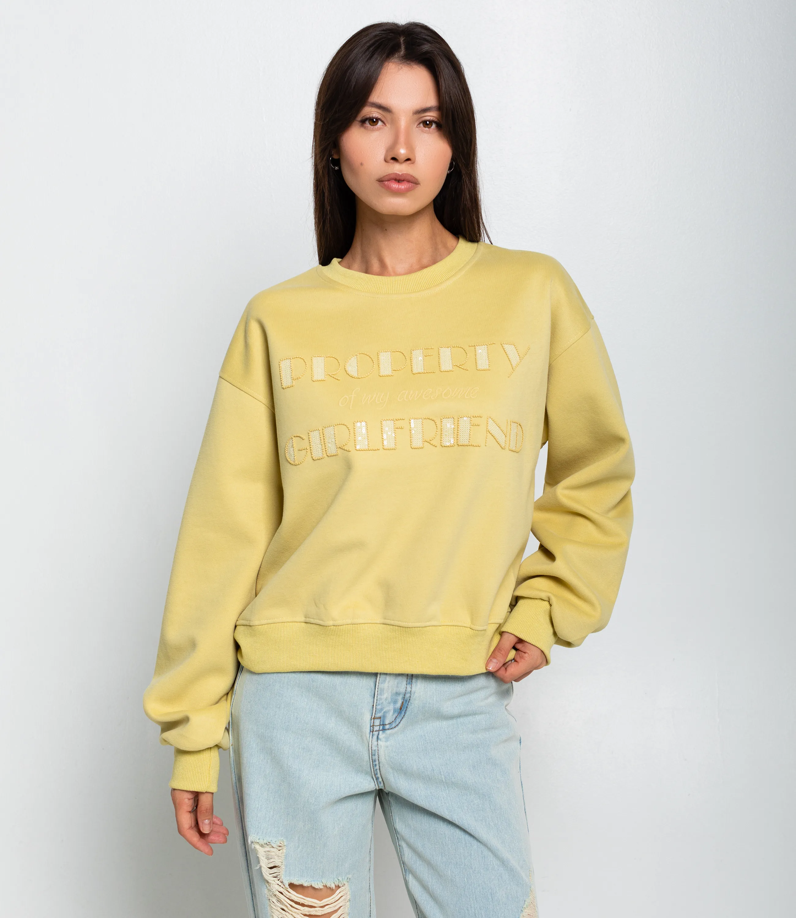 Свитшот #КТ111 (3), горчичный - фото 1