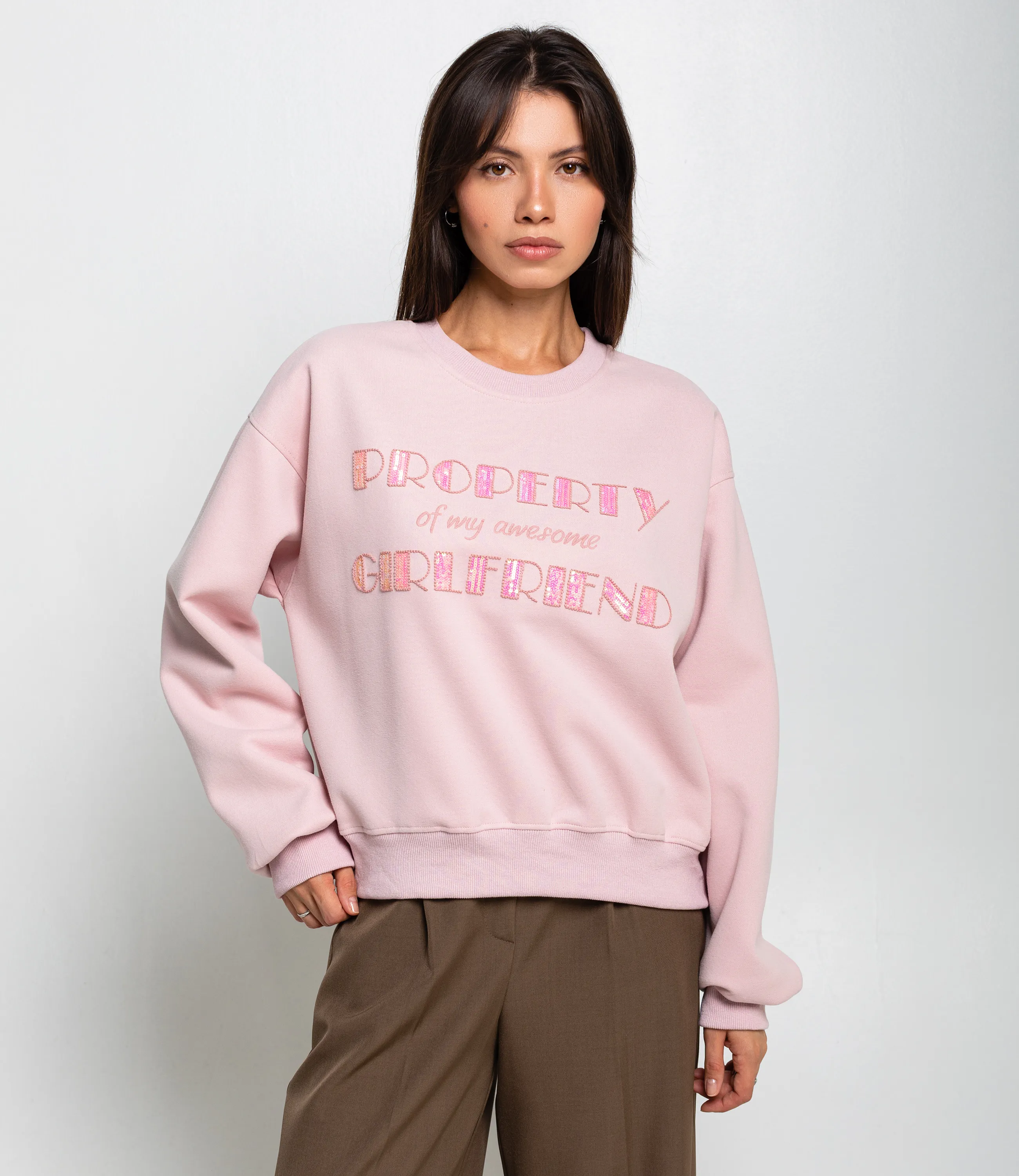 Свитшот #КТ111 (3), пудровый - фото 1