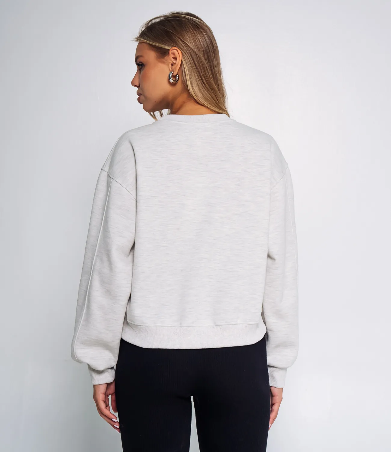 Свитшот #КТ2180 (2), светло-серый меланж - фото 3