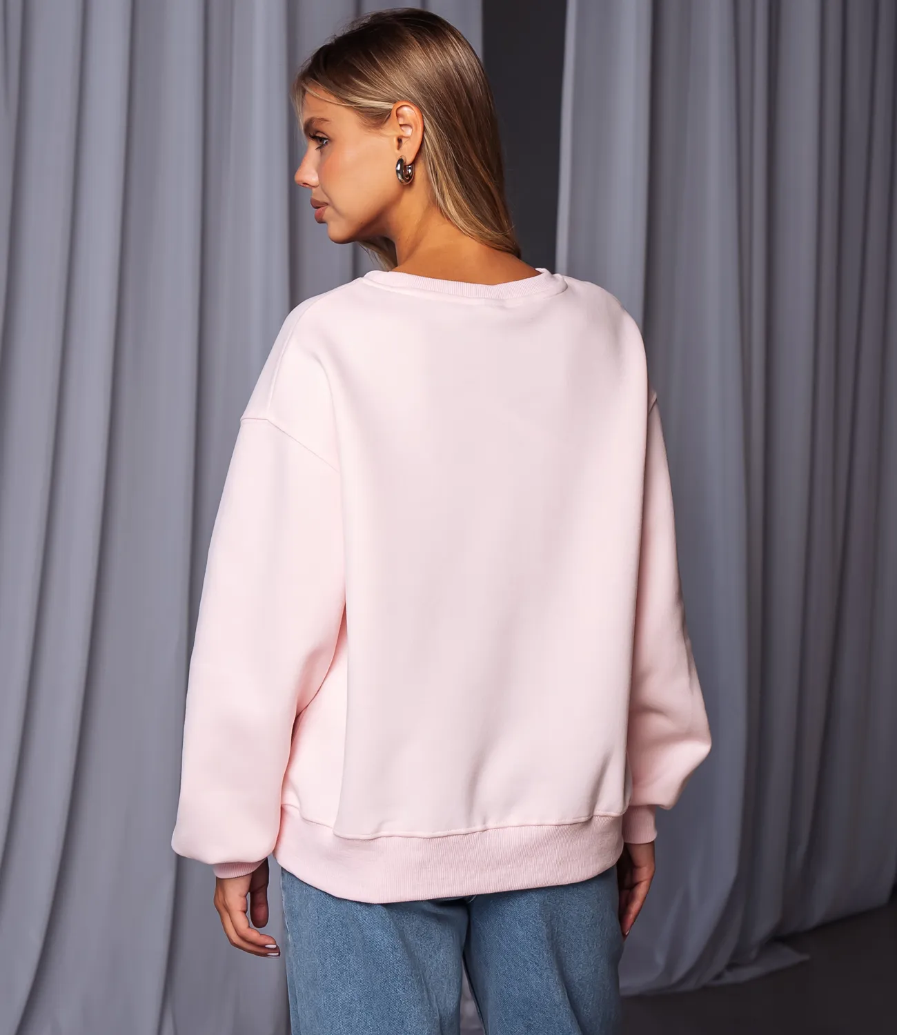 Свитшот #КТ8505, светло-розовый - фото 3