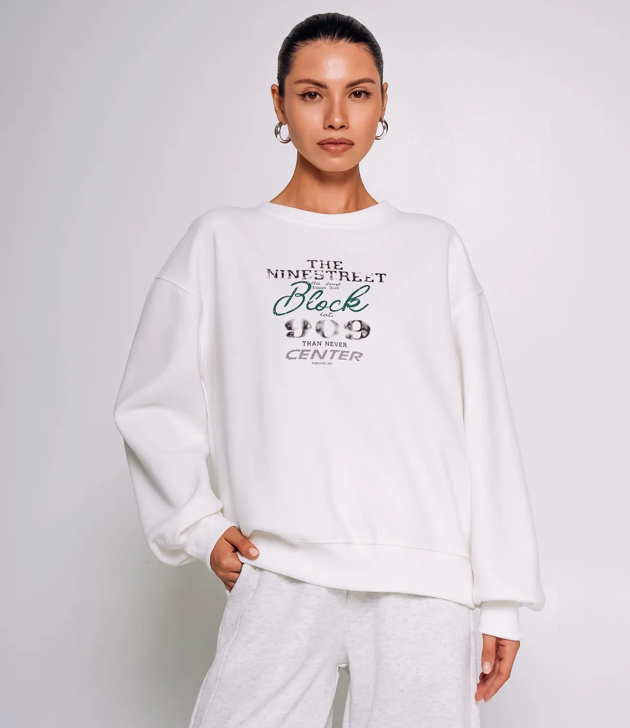 Свитшот #КТ9802 (1), белый - фото 1