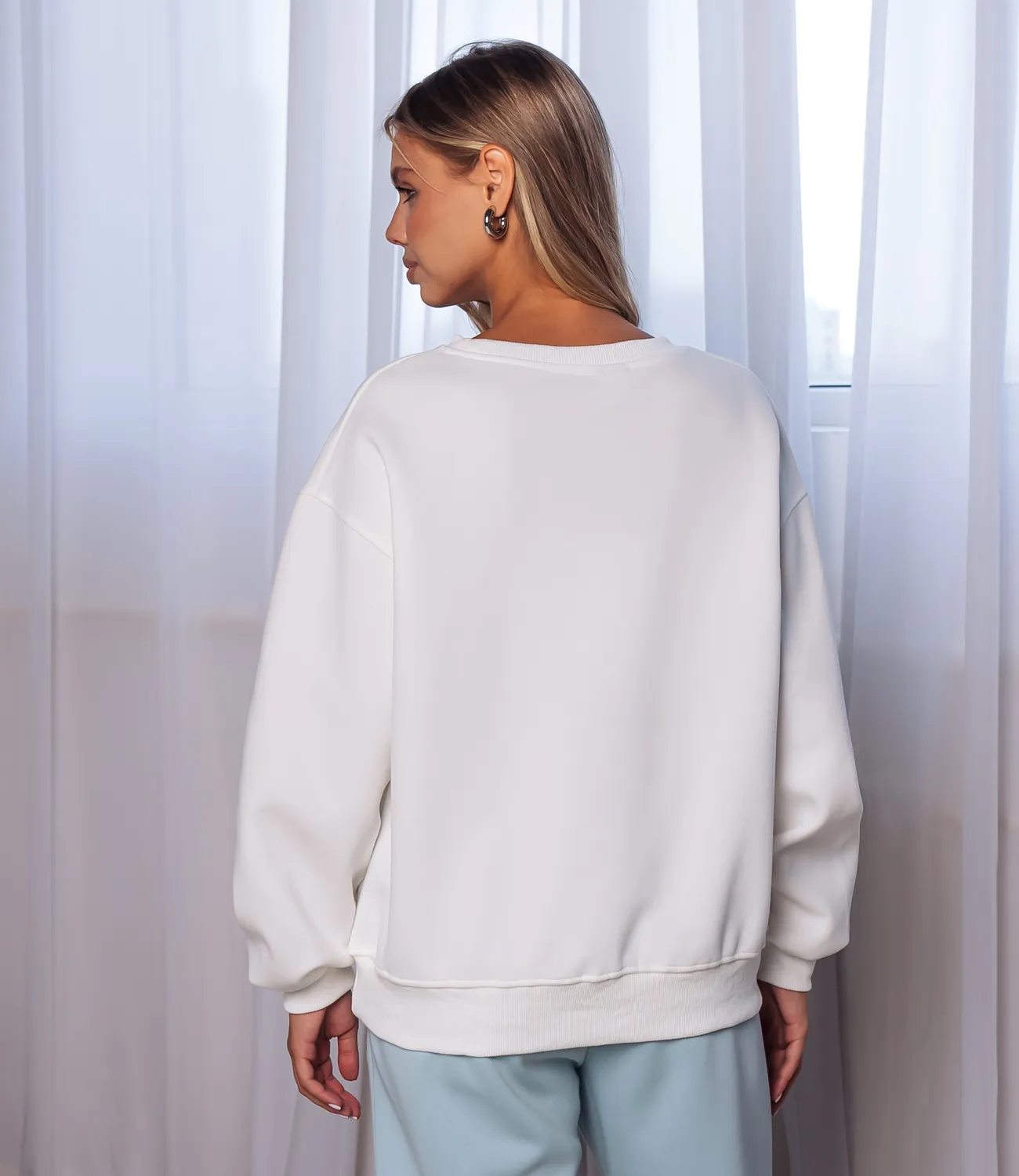 Свитшот #КТ8505, белый - фото 3