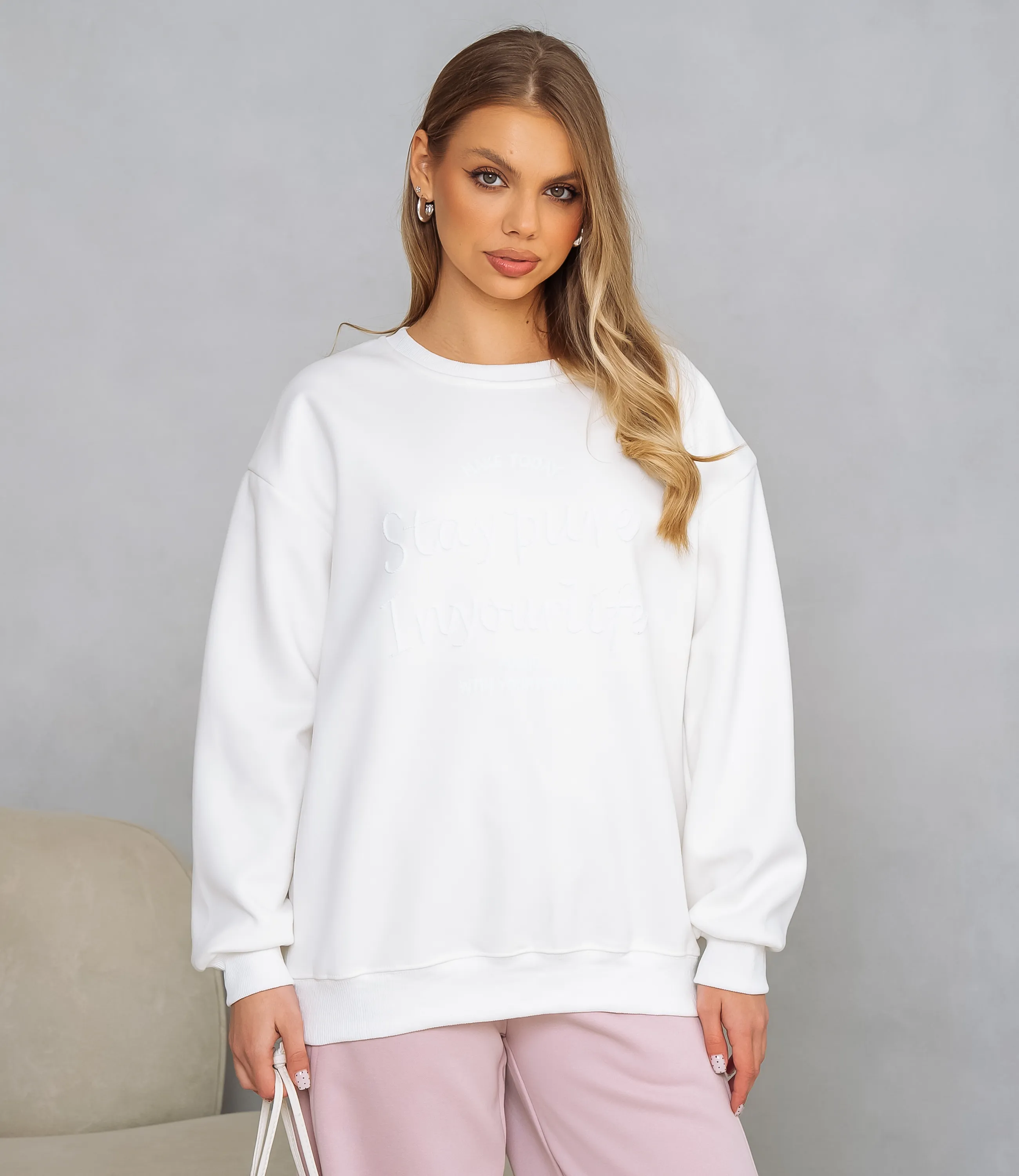 Свитшот #КТ2008 (2), белый - фото 1