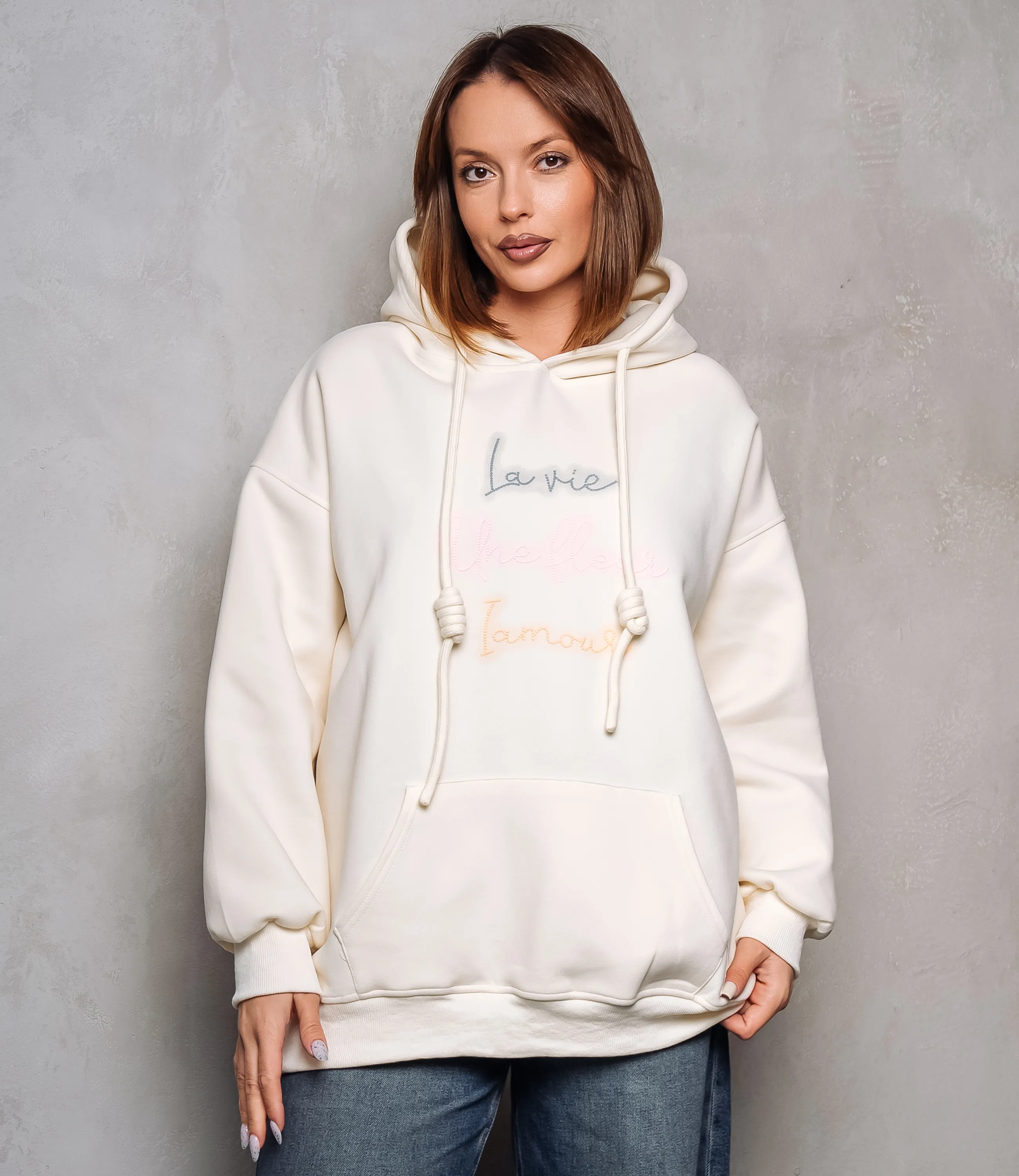 Худи #КТ3628 (1), кремовый - фото 1