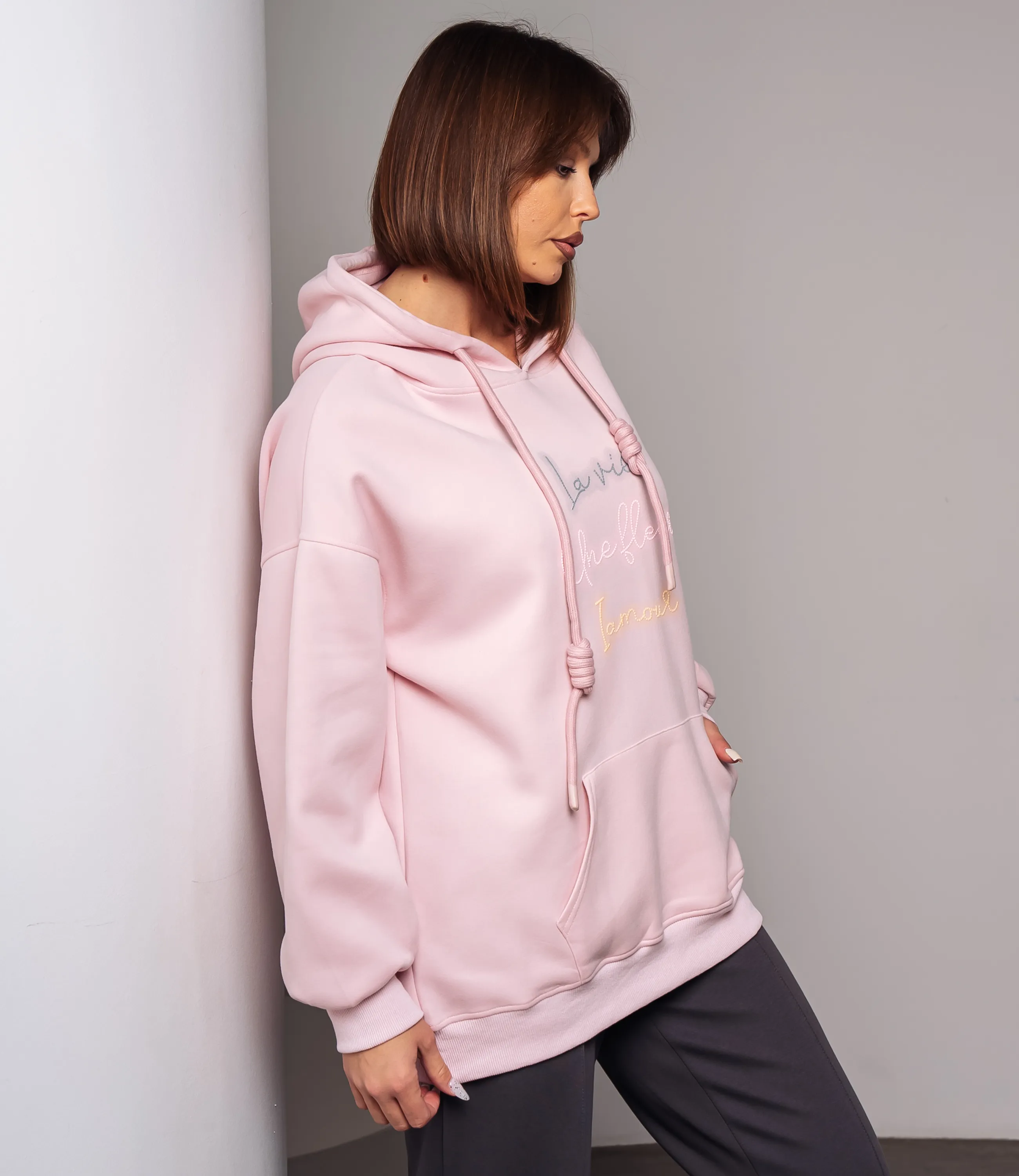 Худи #КТ3628 (1), пудровый - фото 2