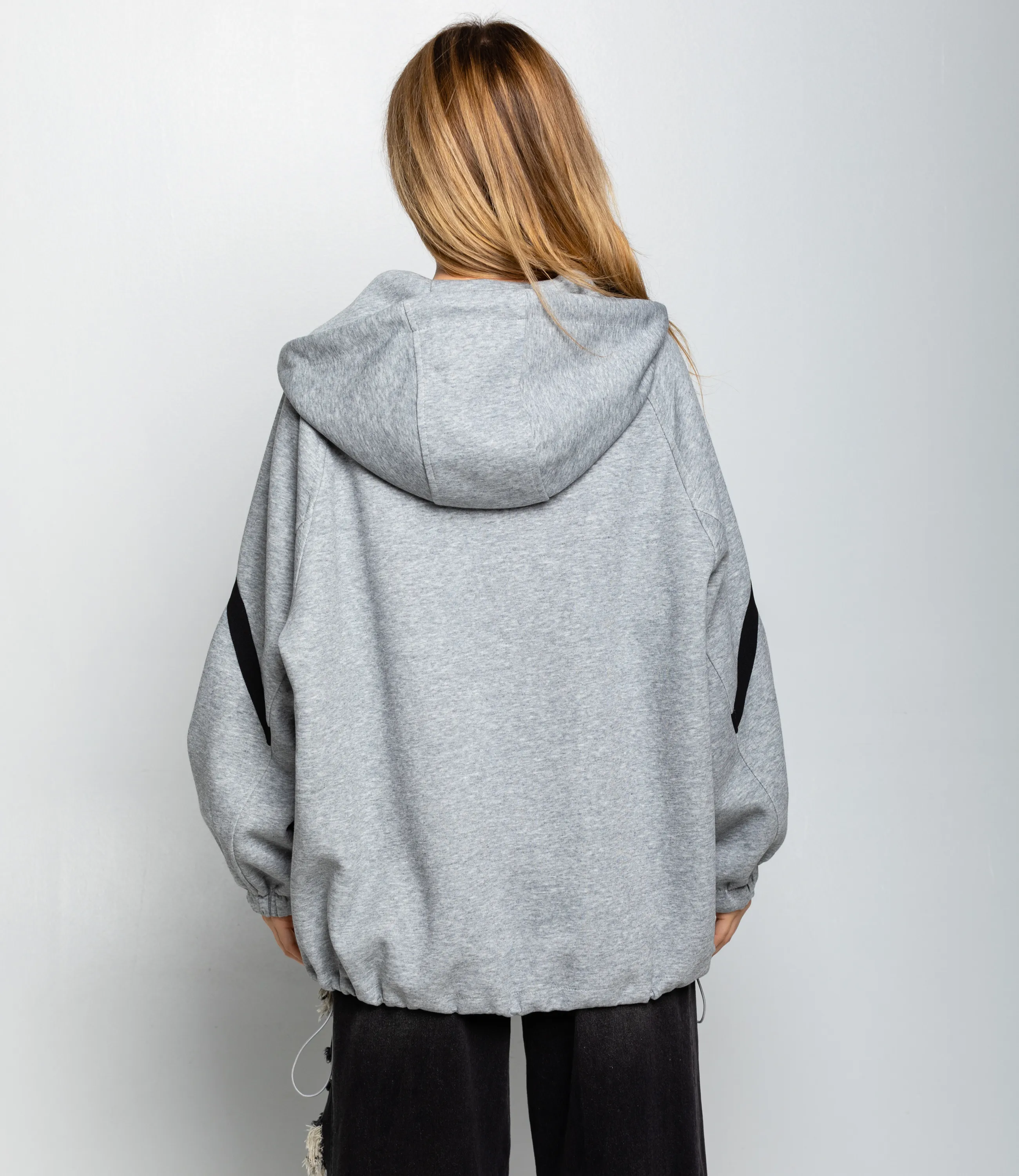 Толстовка #КТ5993, серый меланж - фото 3