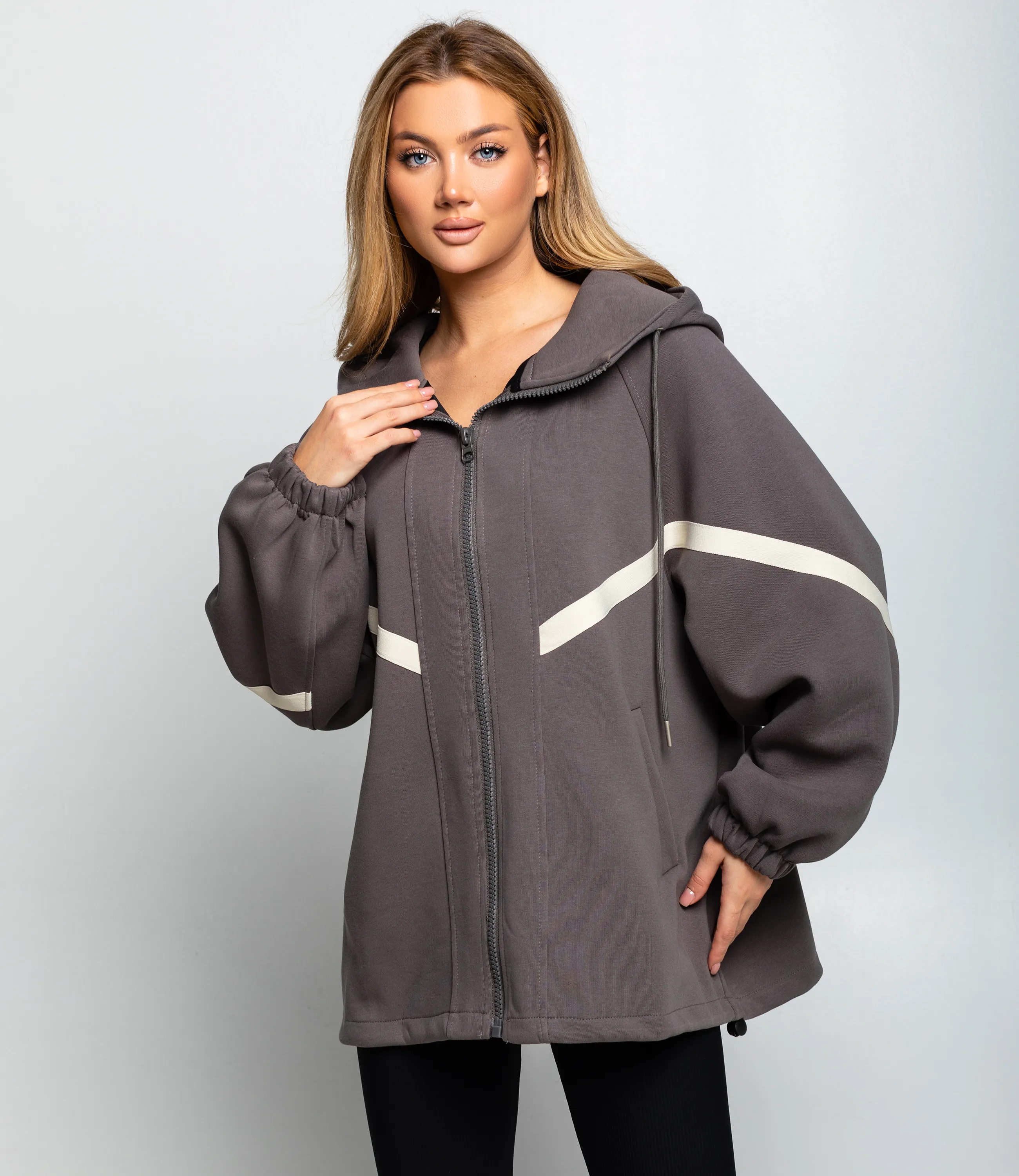 Толстовка #КТ5993, графит - фото 1