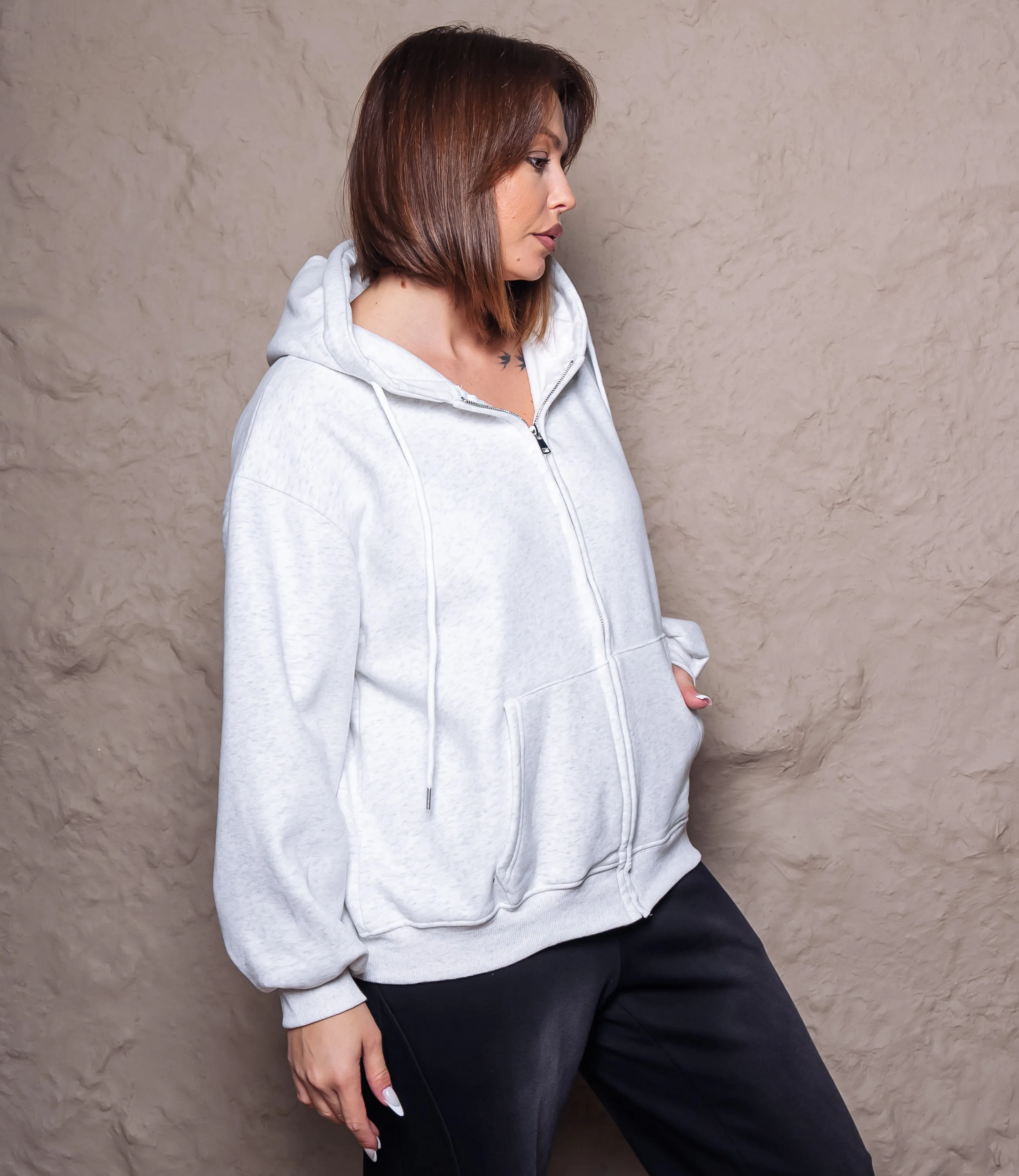 Толстовка #КТ900 (1), светло-серый меланж - фото 2