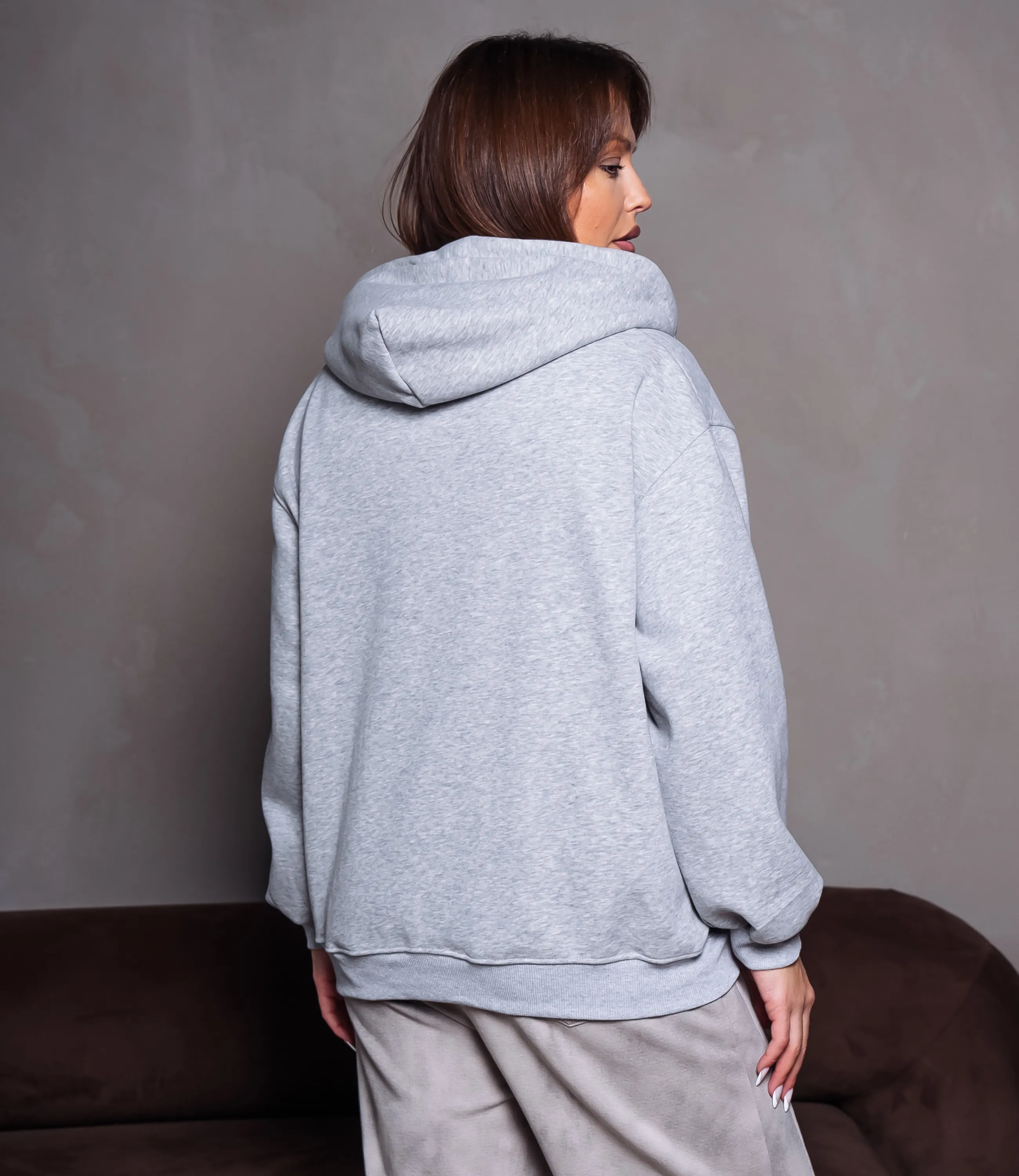 Толстовка #КТ900 (1), серый меланж - фото 3