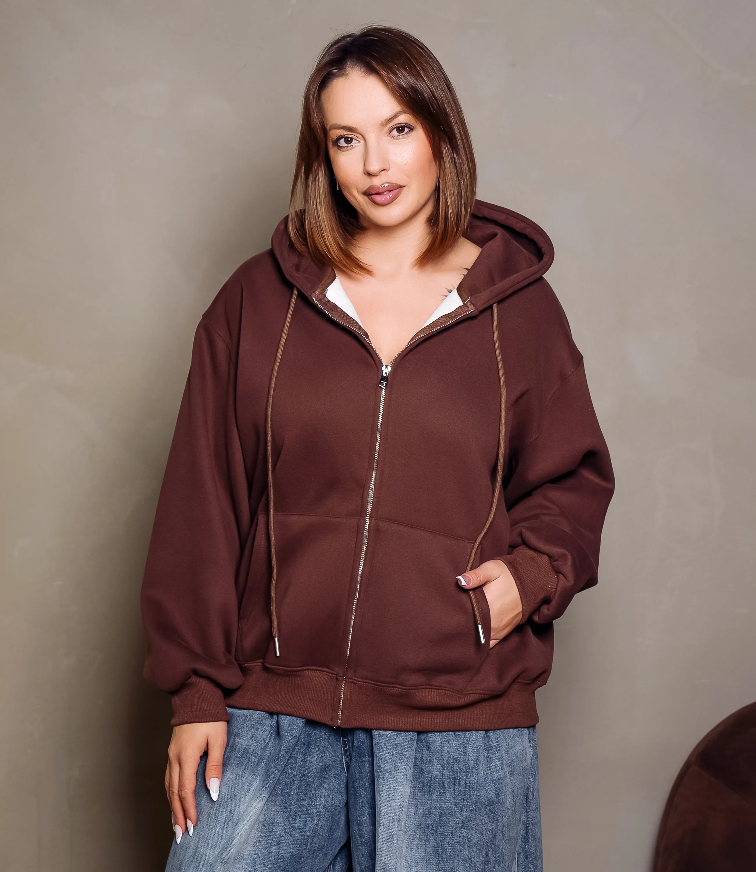 Толстовка #КТ900 (1), шоколадный - фото 1