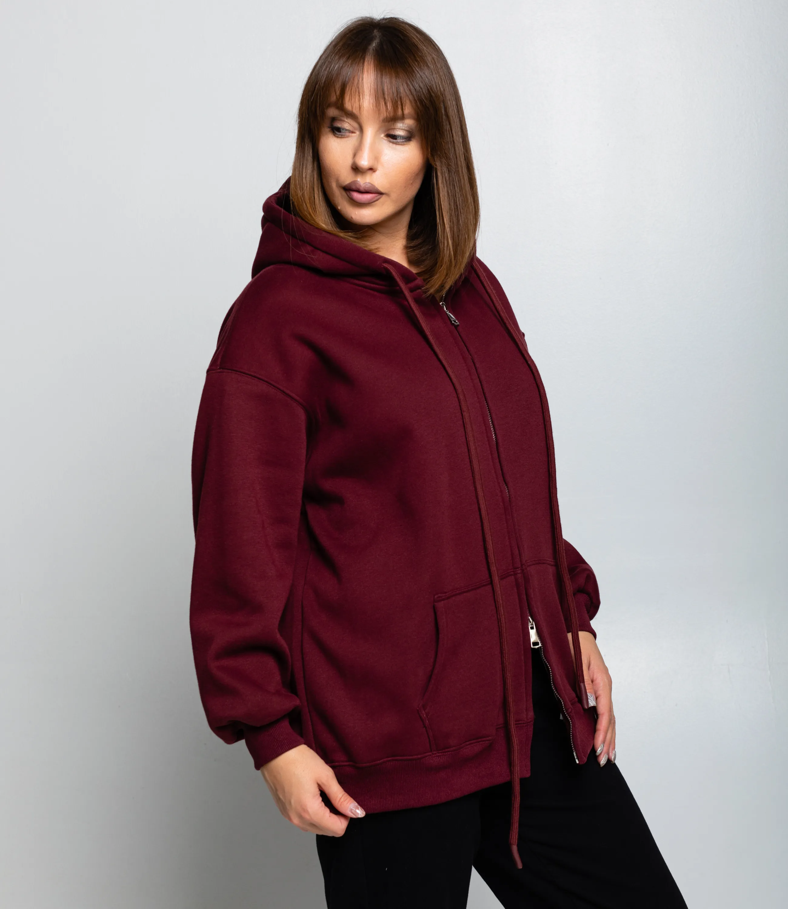 Толстовка #КТ8813 (9), бордовый - фото 2