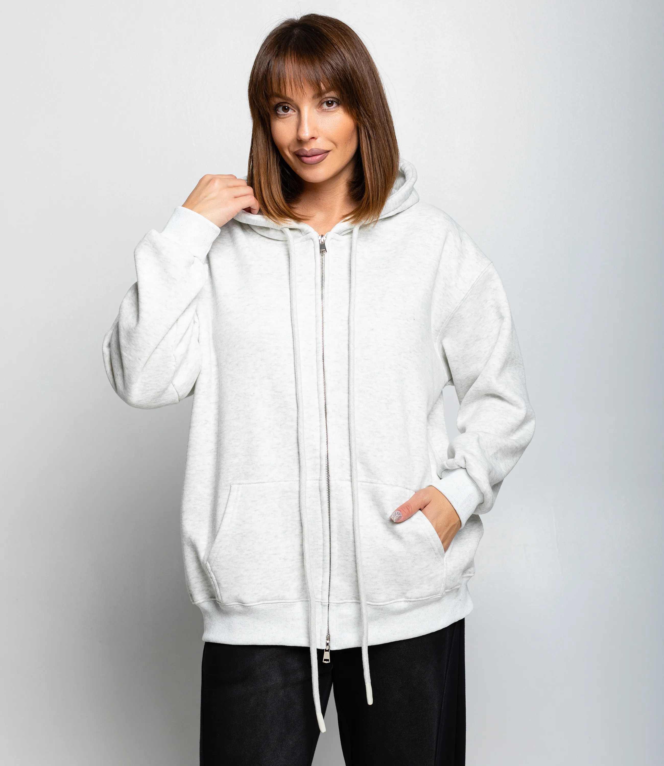 Толстовка #КТ8813 (9), светло-серый меланж - фото 1