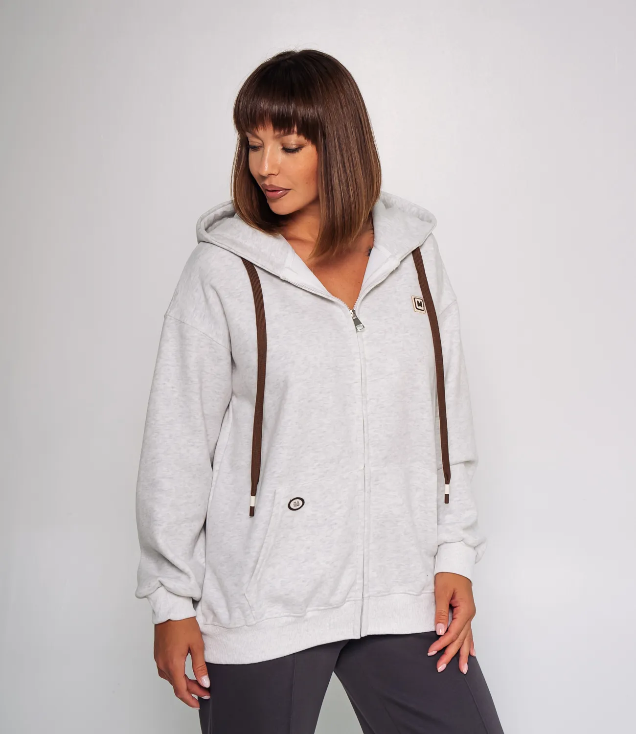 Толстовка #КТ952 (1), светло-серый меланж - фото 2