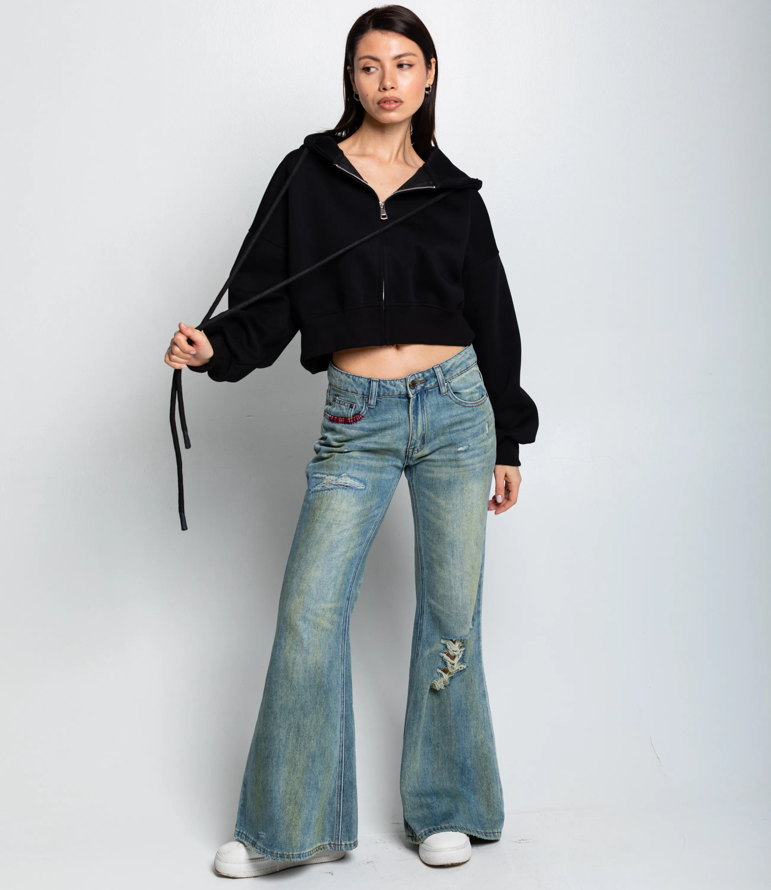 Толстовка #КТ5989, чёрный - фото 4