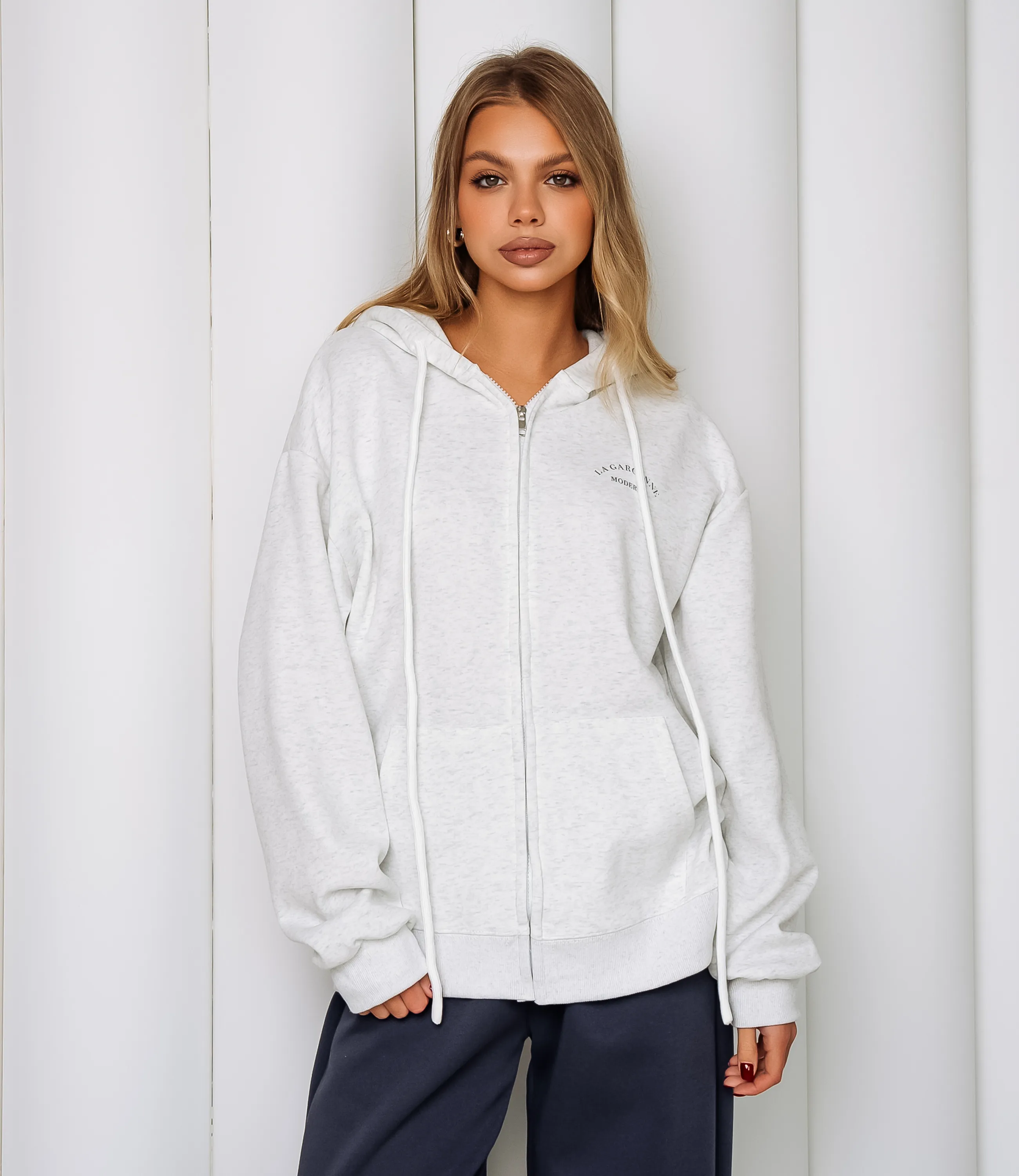 Толстовка #КТ453 (1), светло-серый меланж - фото 1