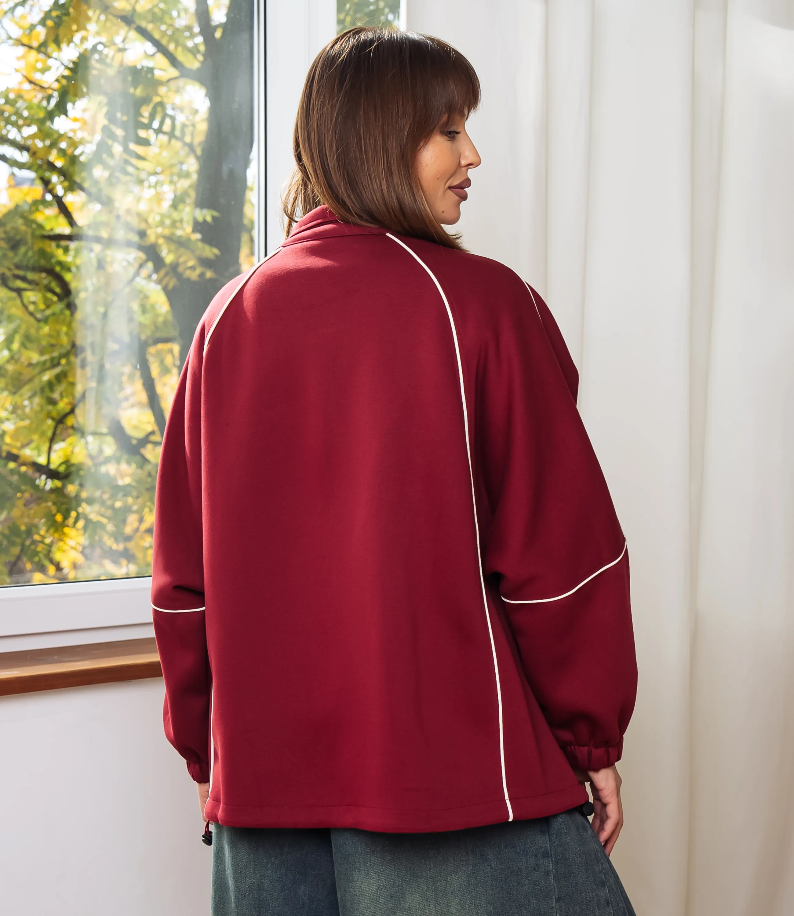 Толстовка #КТ536, бордовый - фото 3