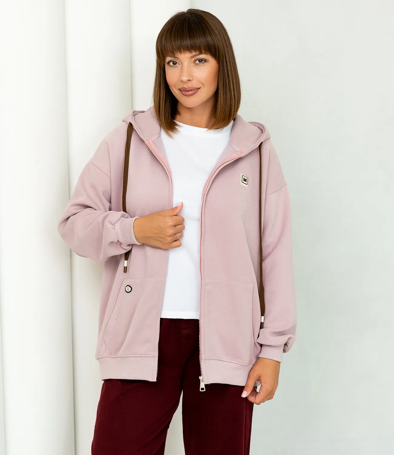 Толстовка #КТ952 (1), пыльная роза - фото 1