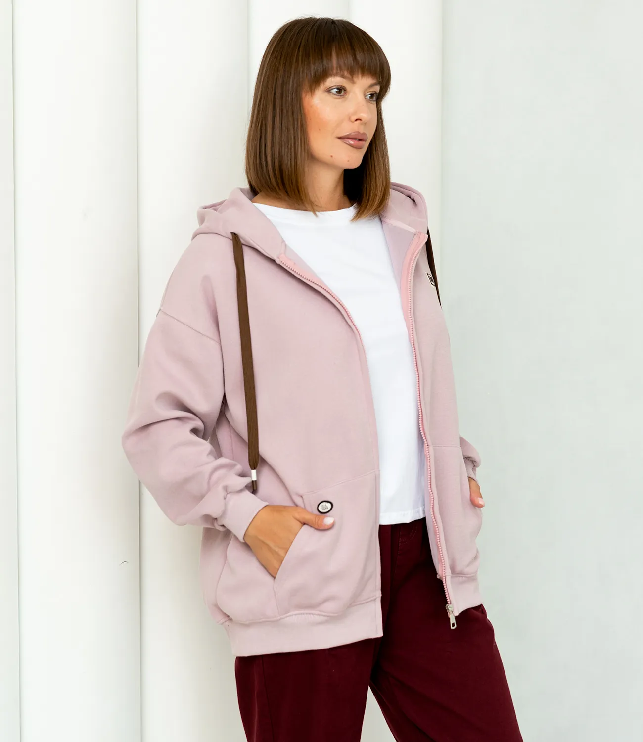 Толстовка #КТ952 (1), пыльная роза - фото 2