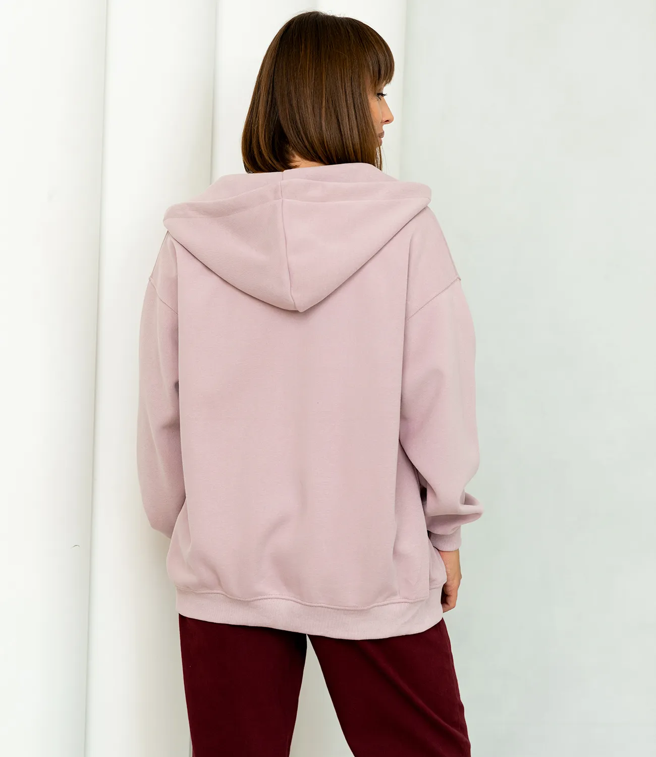 Толстовка #КТ952 (1), пыльная роза - фото 3