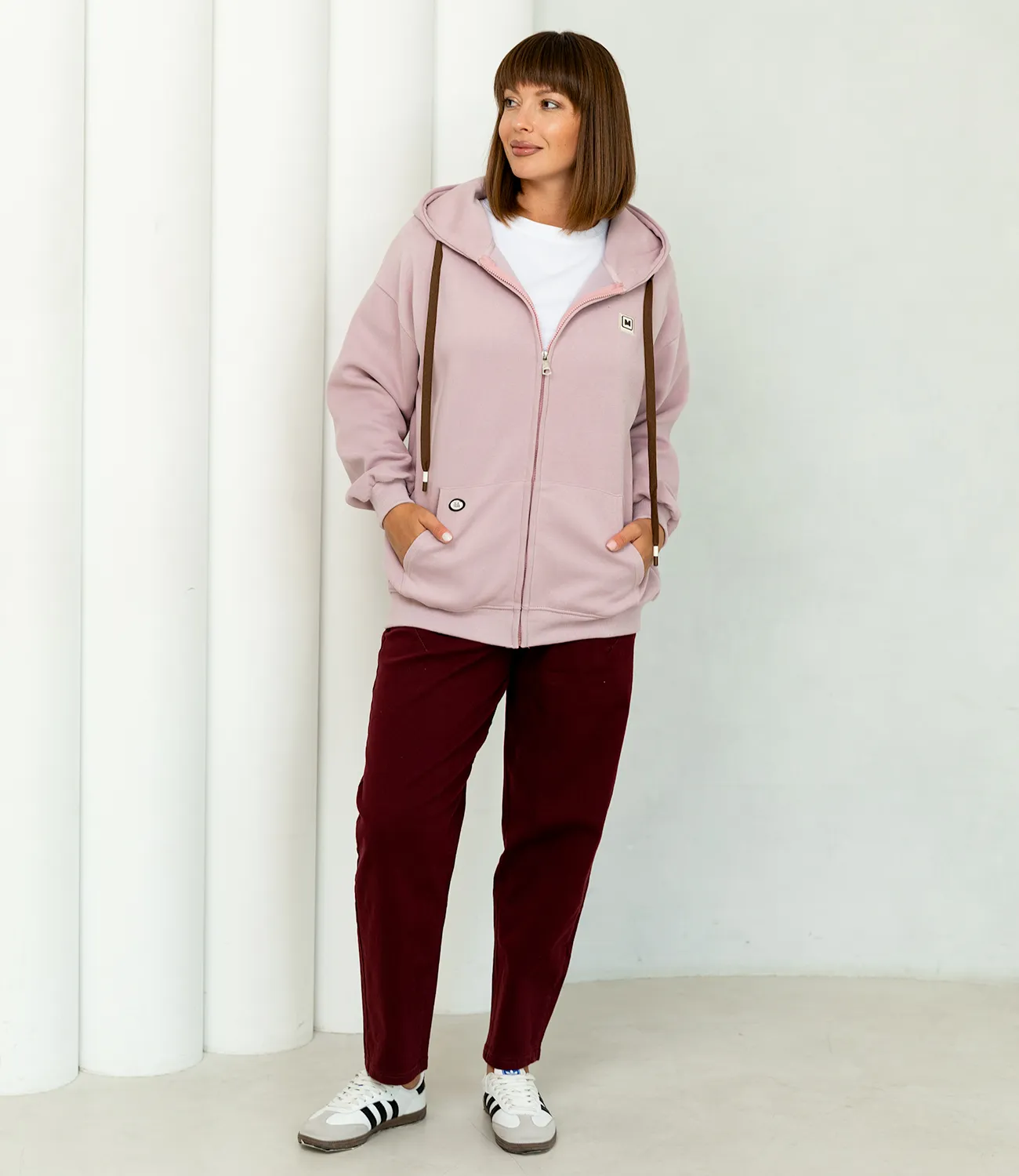 Толстовка #КТ952 (1), пыльная роза - фото 4