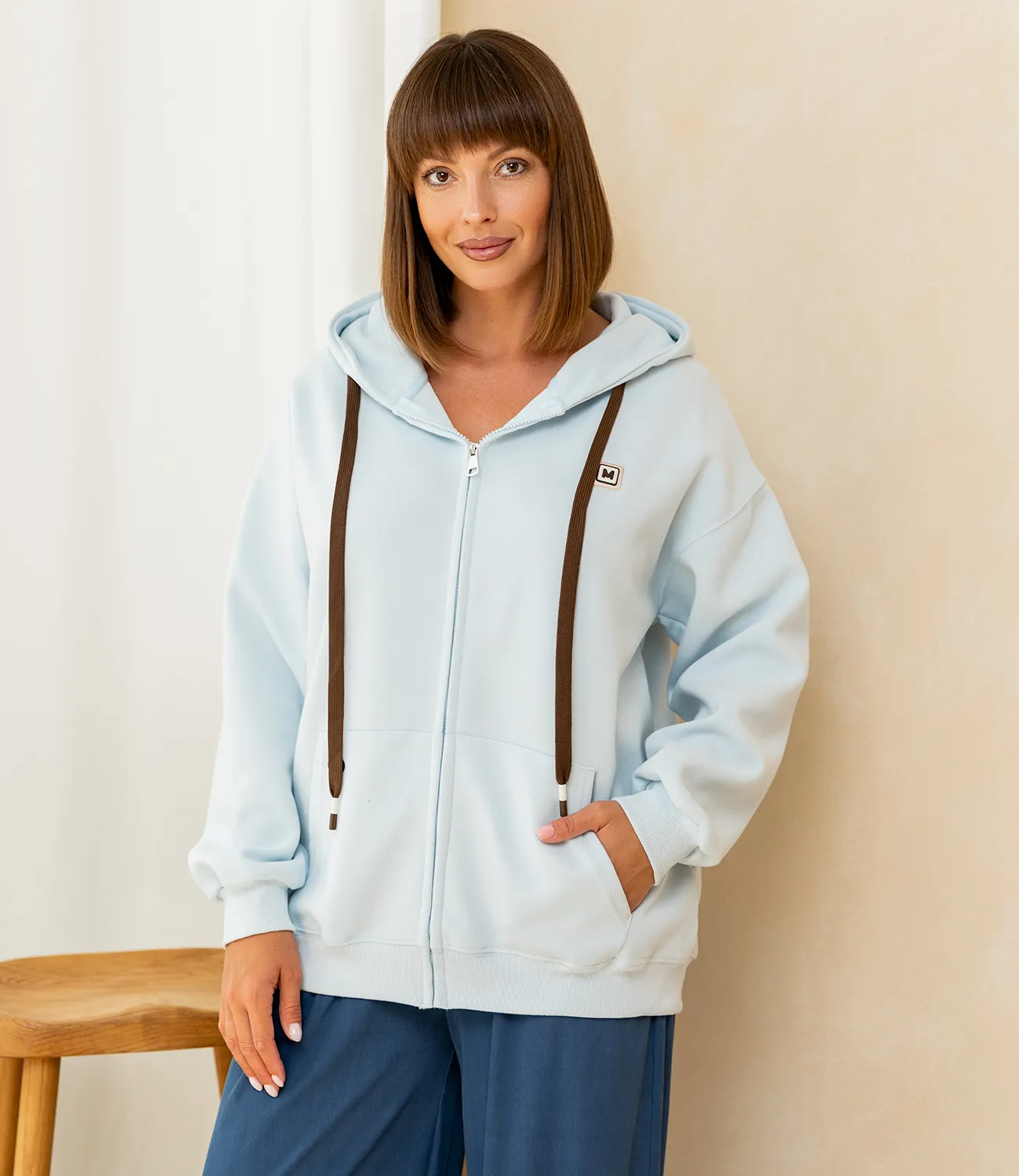 Толстовка #КТ952 (1), голубой - фото 1