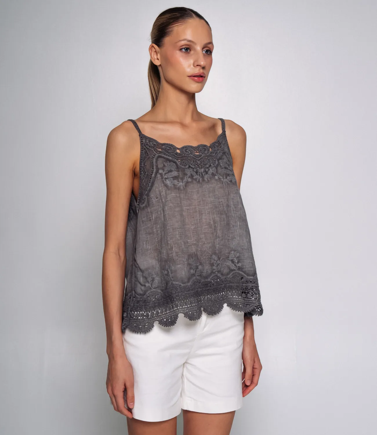 Топ #КТ910 (3), серый - фото 2