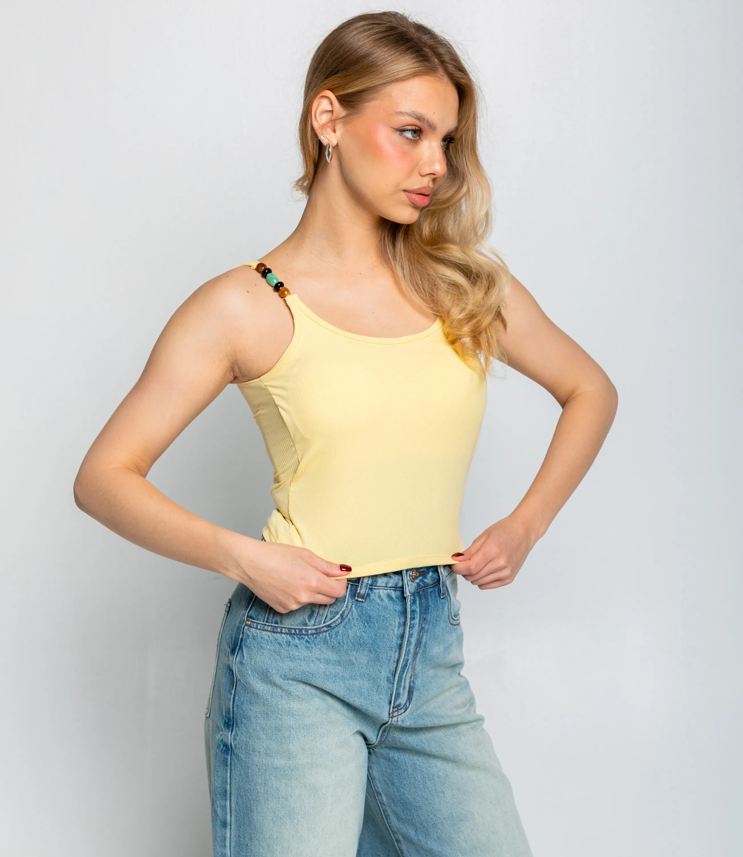 Топ #КТ948, жёлтый - фото 2